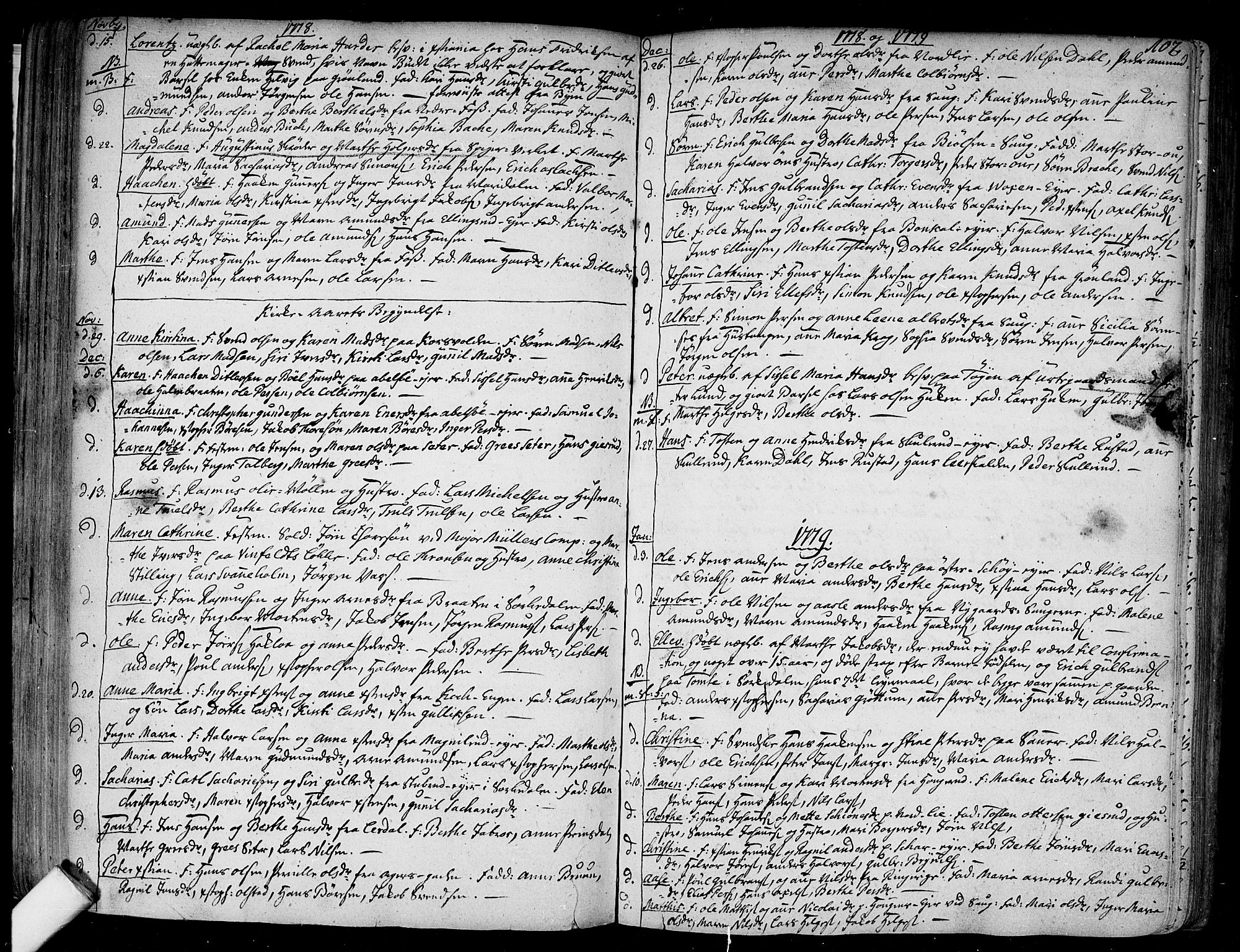 Aker prestekontor kirkebøker, AV/SAO-A-10861/F/L0009: Ministerialbok nr. 9, 1765-1785, s. 107
