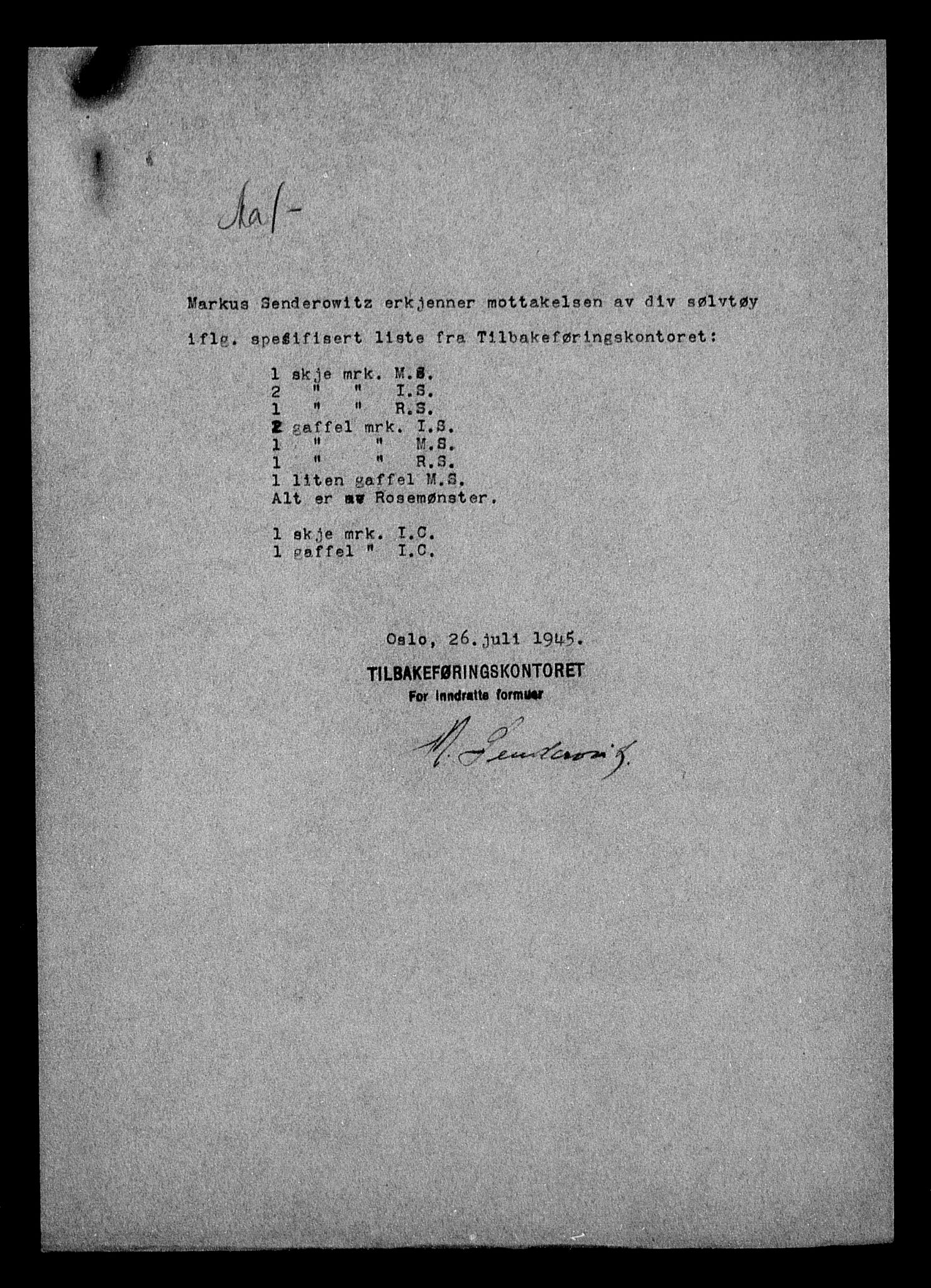 Justisdepartementet, Tilbakeføringskontoret for inndratte formuer, RA/S-1564/H/Hc/Hcc/L0981: --, 1945-1947, s. 428