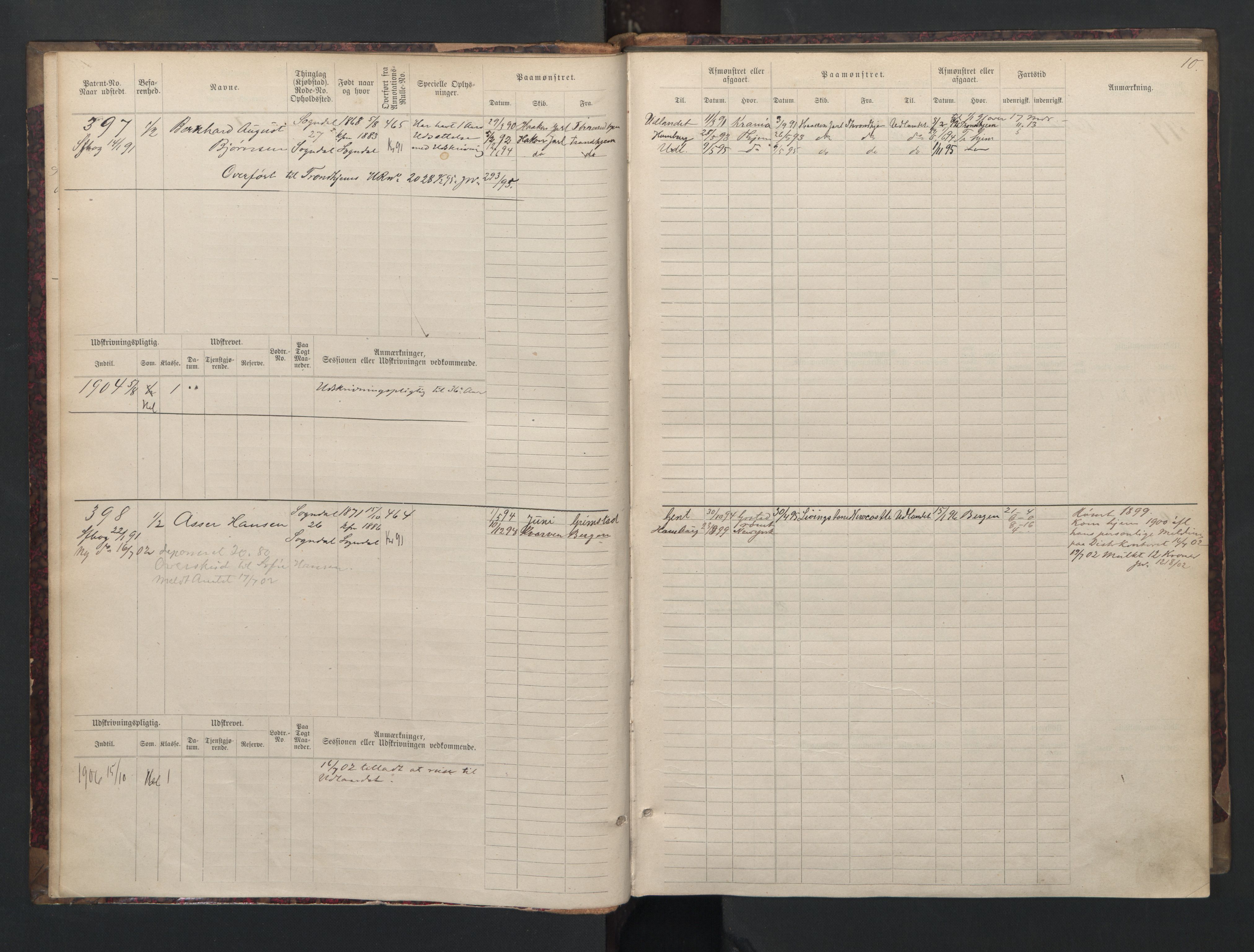 Sogndal mønstringskrets, SAK/2031-0020/F/Fb/L0002: Hovedrulle nr. 383-511, P-3, 1889-1948, s. 11