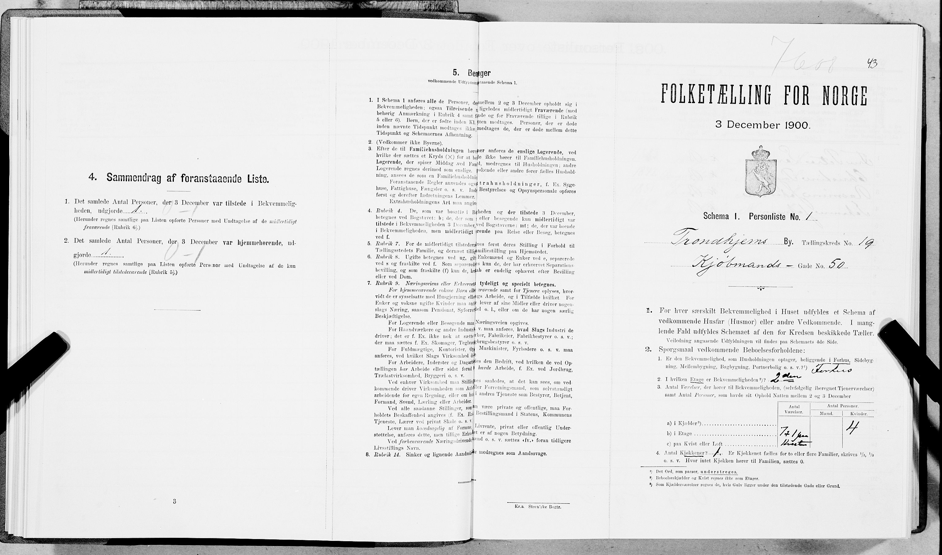 SAT, Folketelling 1900 for 1601 Trondheim kjøpstad, 1900, s. 3112