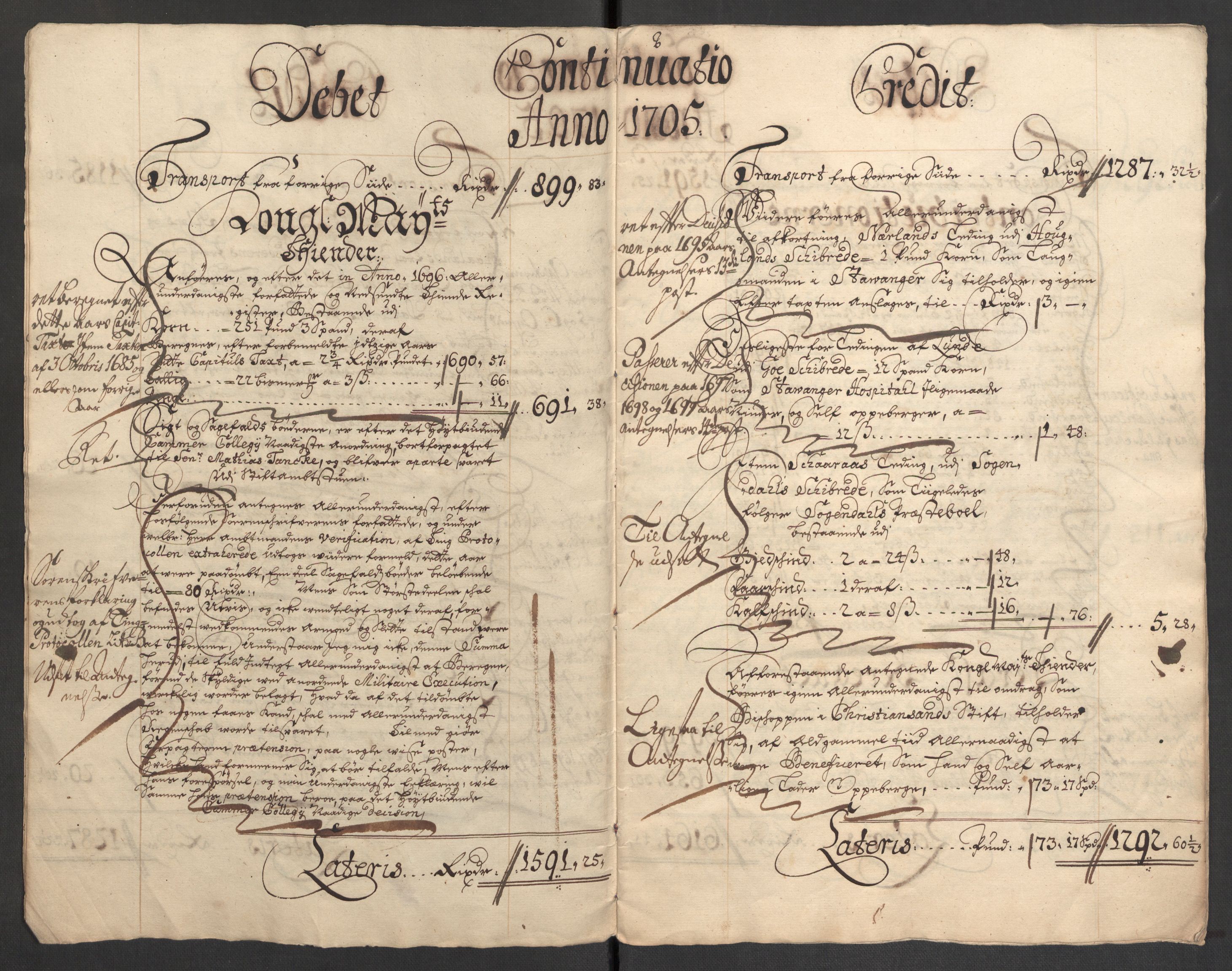 Rentekammeret inntil 1814, Reviderte regnskaper, Fogderegnskap, AV/RA-EA-4092/R46/L2733: Fogderegnskap Jæren og Dalane, 1705-1708, s. 6