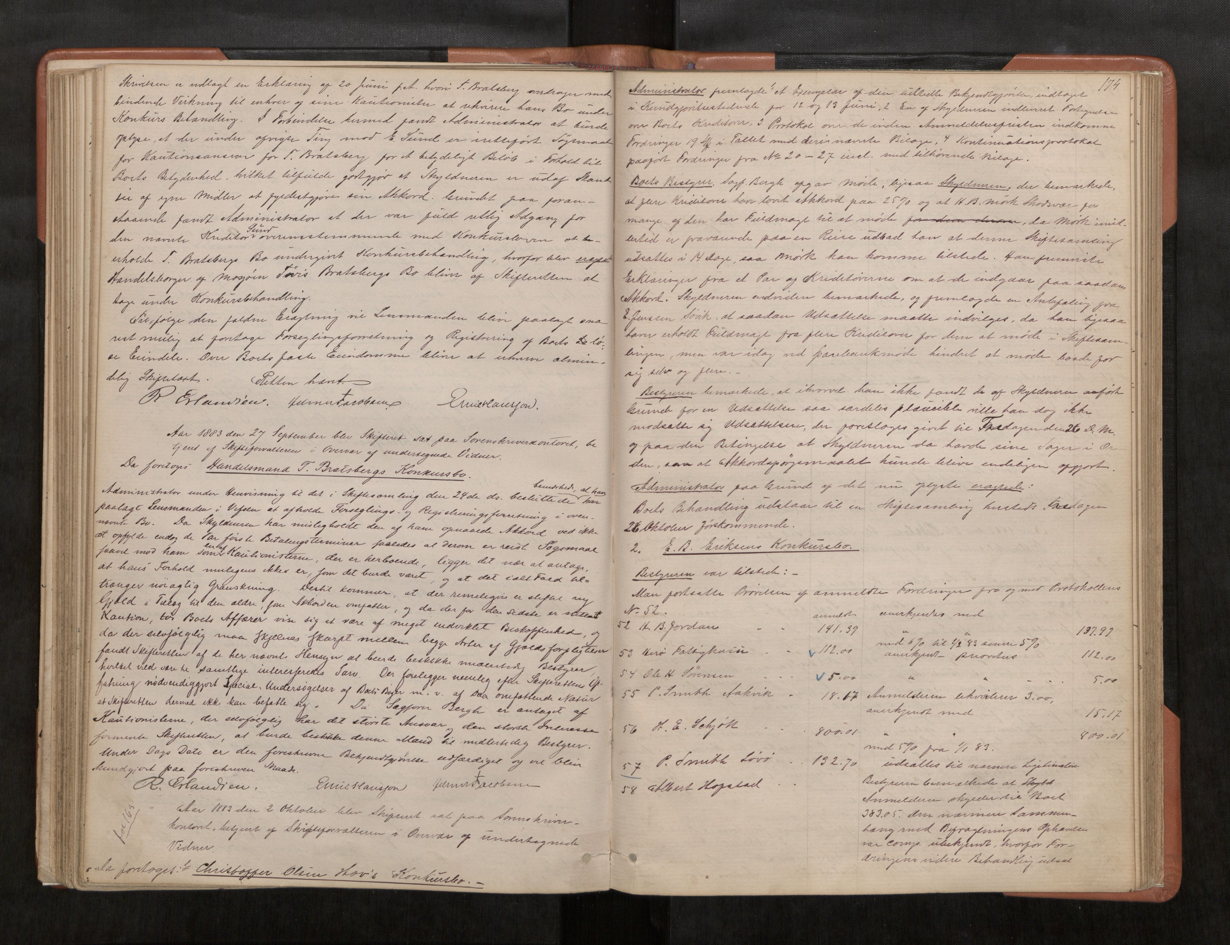Søndre Helgeland sorenskriveri, AV/SAT-A-4575/1/3/3B/L0002: Skiftebehandlingsprotokoll, 1877-1885, s. 174