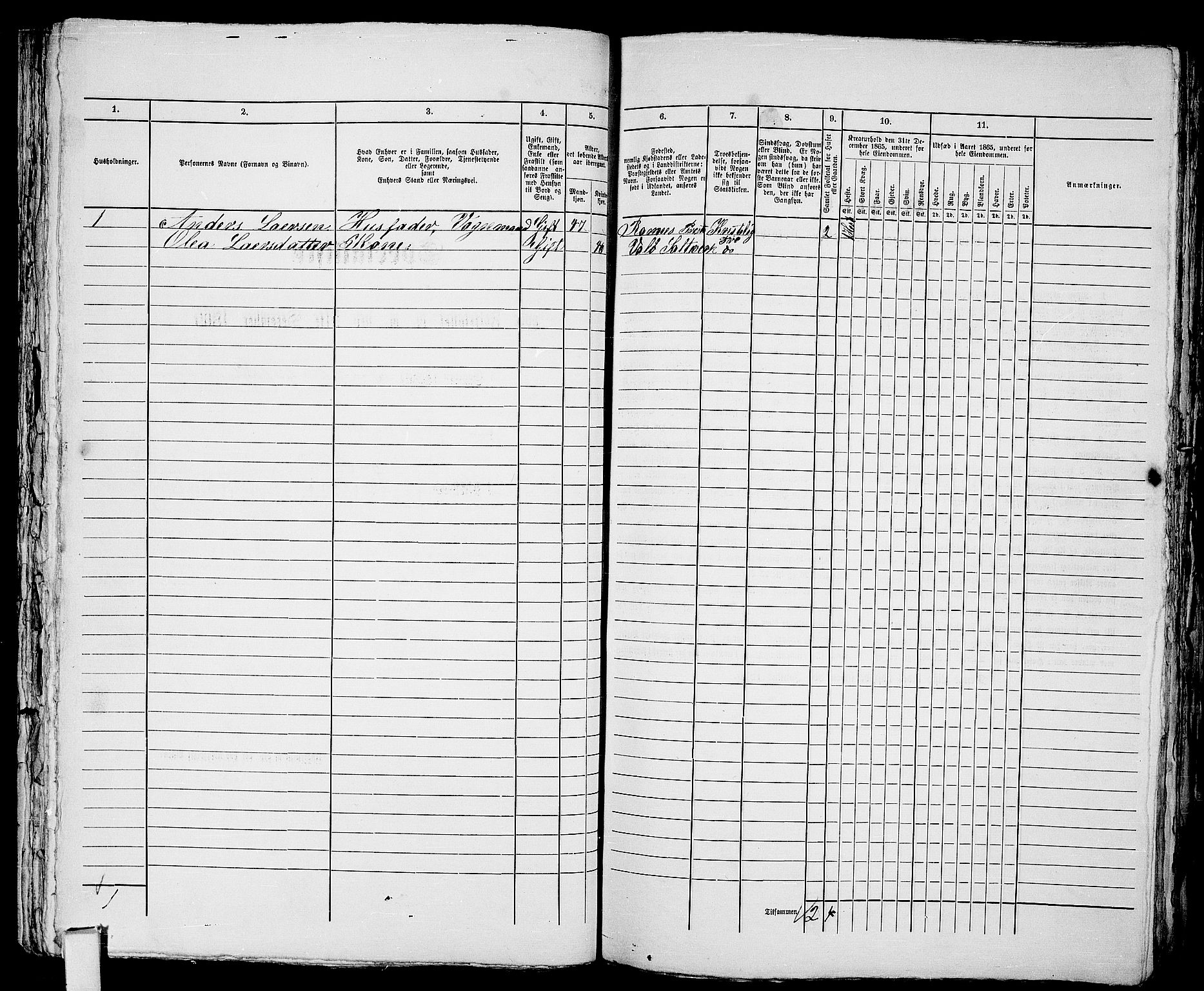 RA, Folketelling 1865 for 0705P Tønsberg prestegjeld, 1865, s. 447