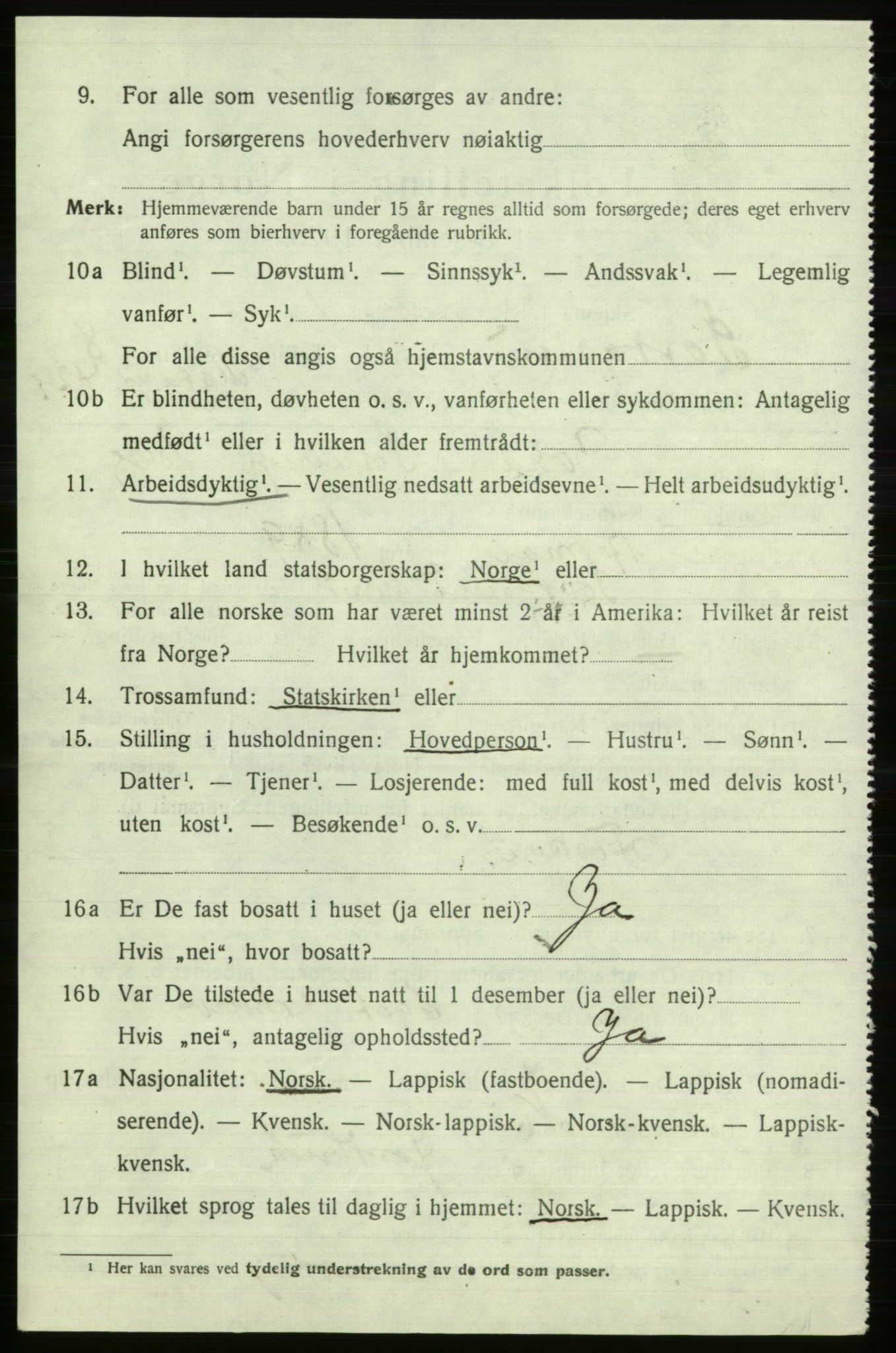SATØ, Folketelling 1920 for 2016 Sørøysund herred, 1920, s. 3285