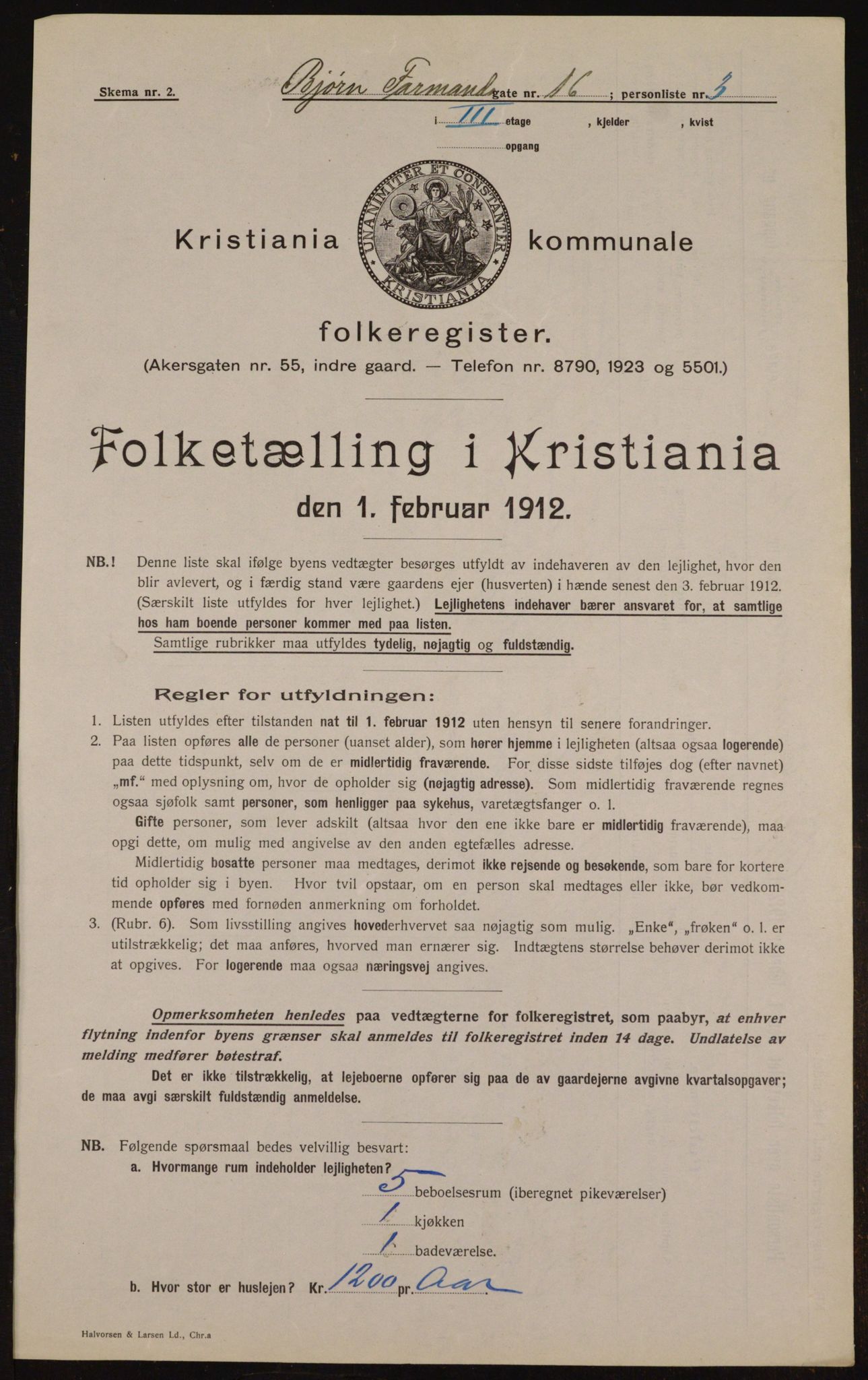 OBA, Kommunal folketelling 1.2.1912 for Kristiania, 1912, s. 6570