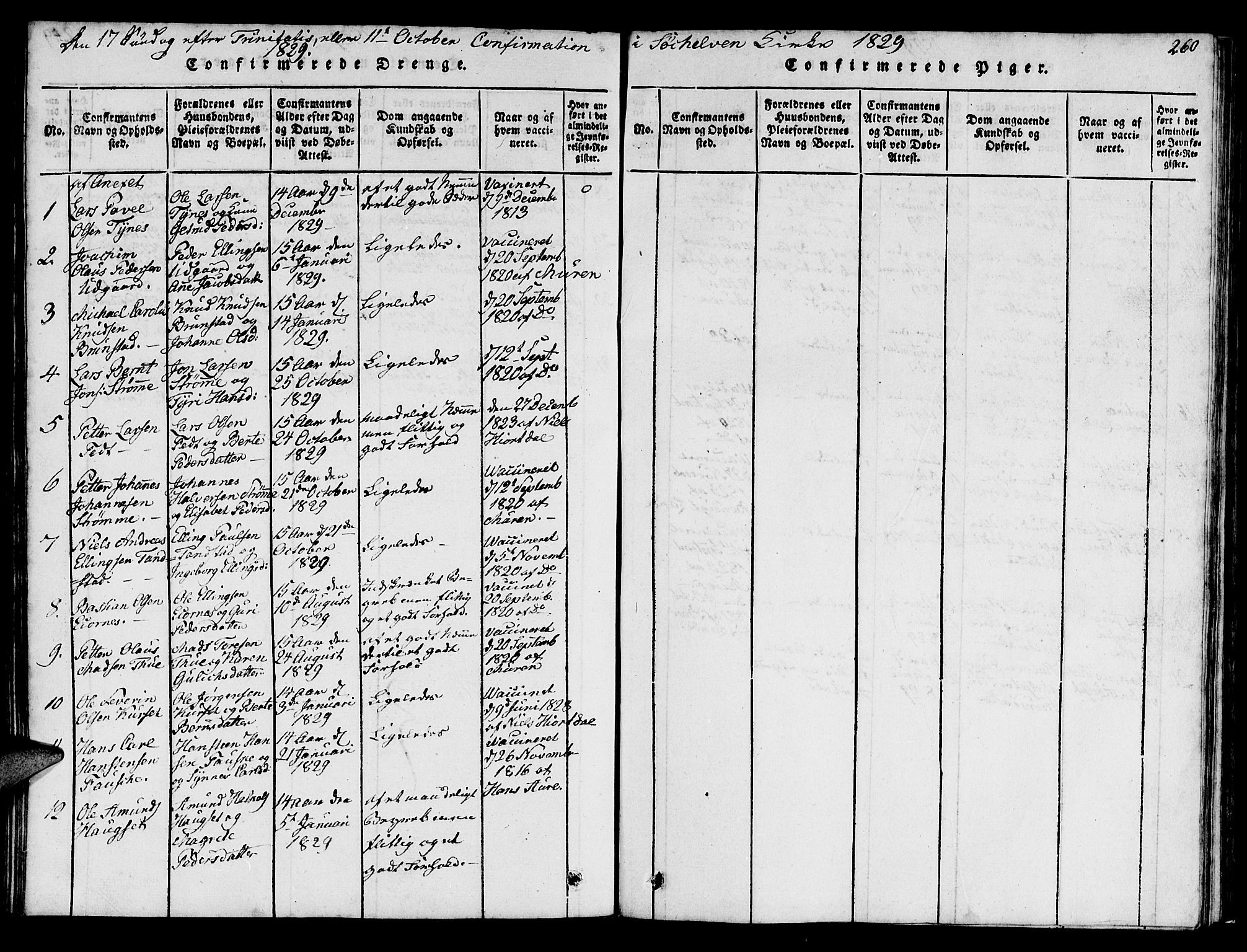 Ministerialprotokoller, klokkerbøker og fødselsregistre - Møre og Romsdal, AV/SAT-A-1454/522/L0322: Klokkerbok nr. 522C01, 1816-1830, s. 260