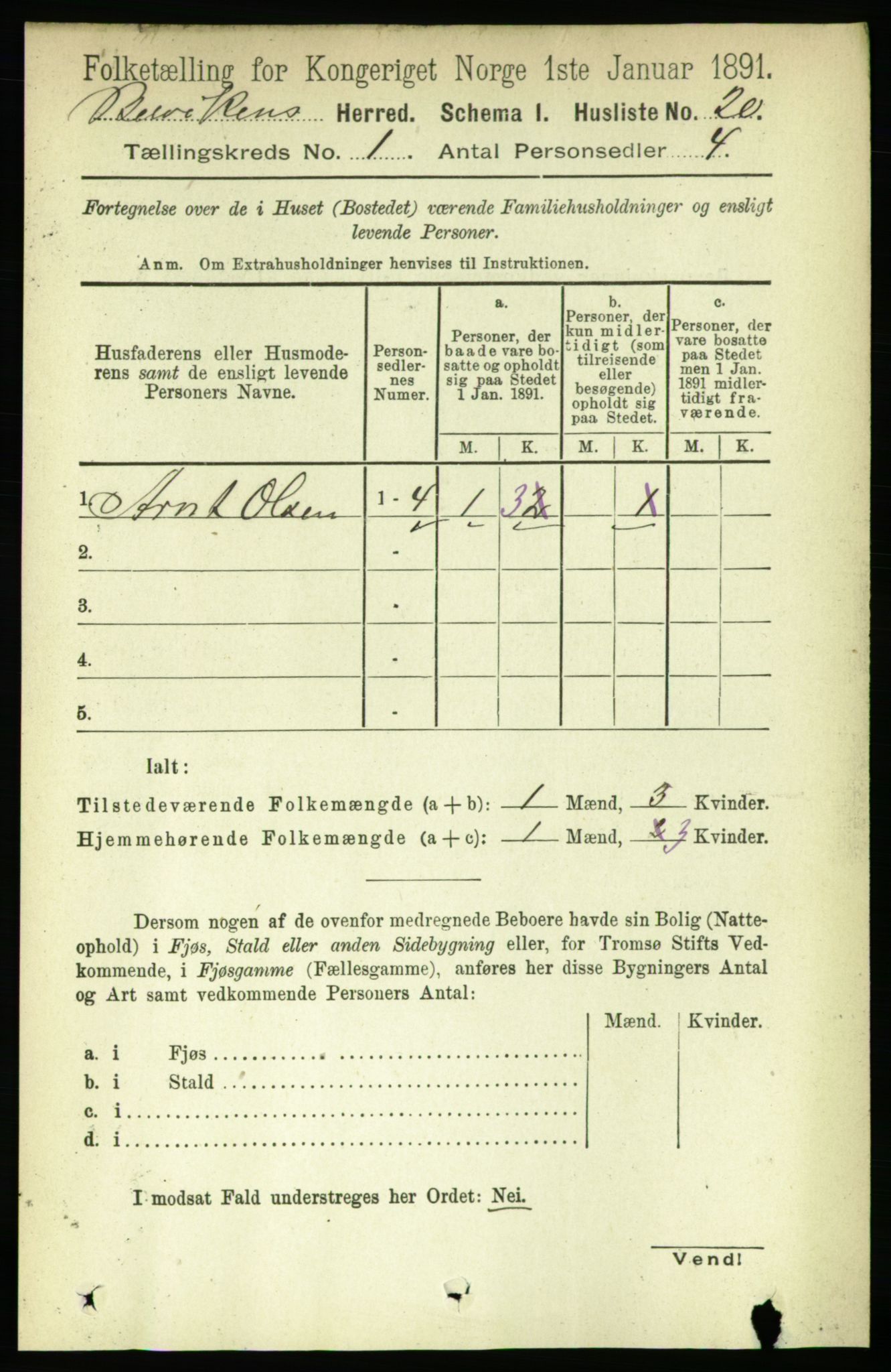 RA, Folketelling 1891 for 1656 Buvik herred, 1891, s. 31