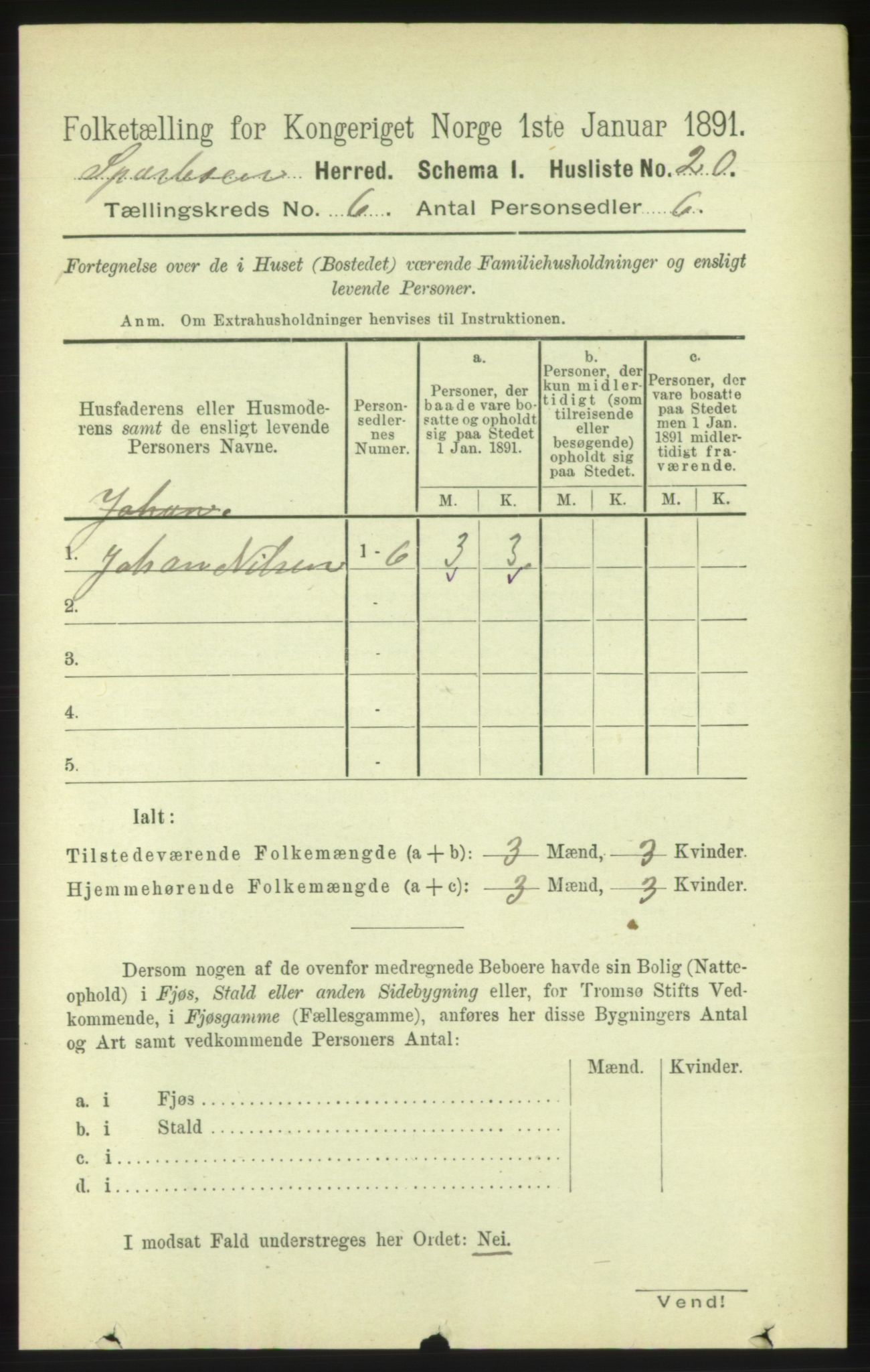 RA, Folketelling 1891 for 1731 Sparbu herred, 1891, s. 2140