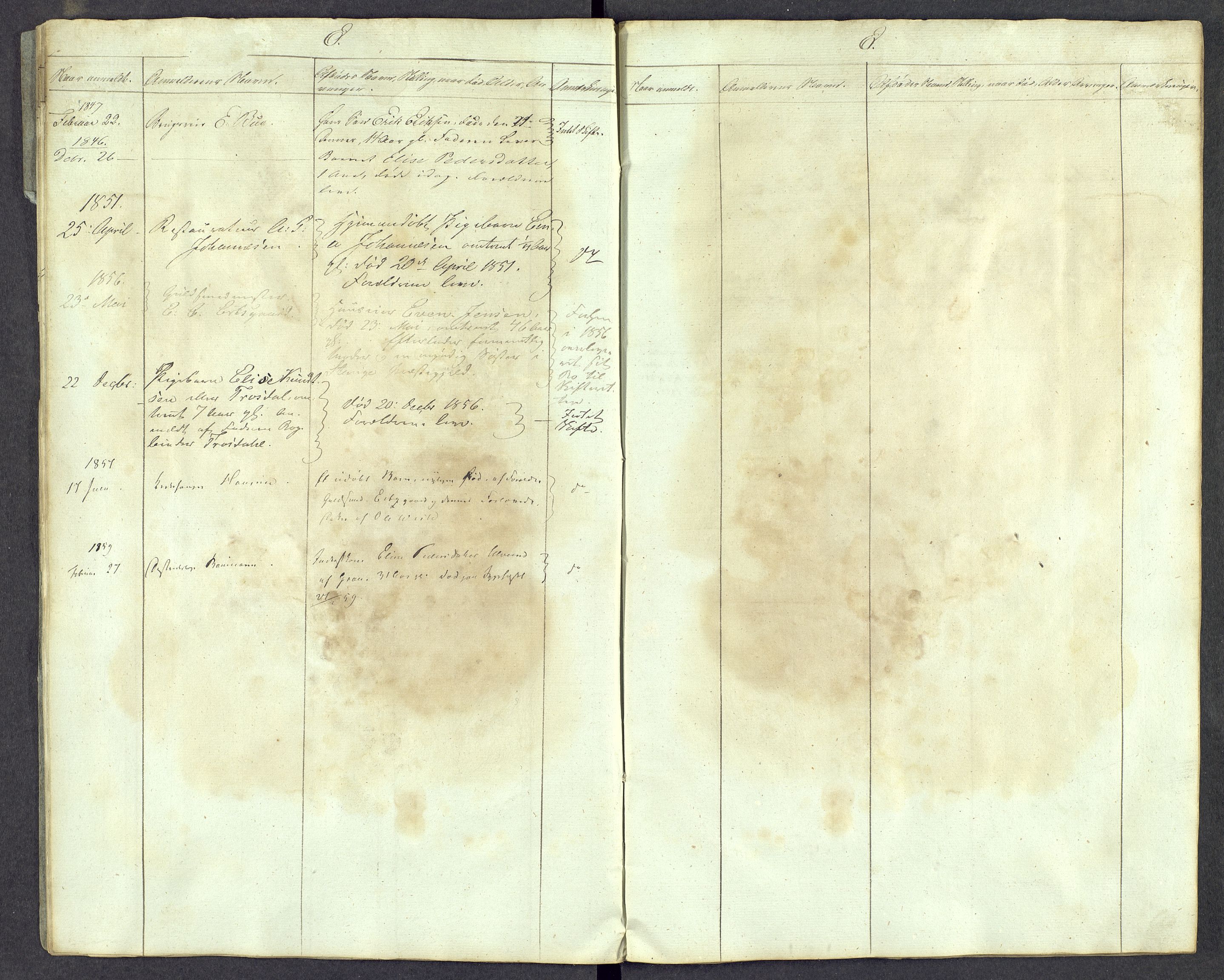 Lillehammer byfogd og byskriver, AV/SAH-TING-040/J/Jd/L0001: Dødsfallsprotokoll, 1846-1862