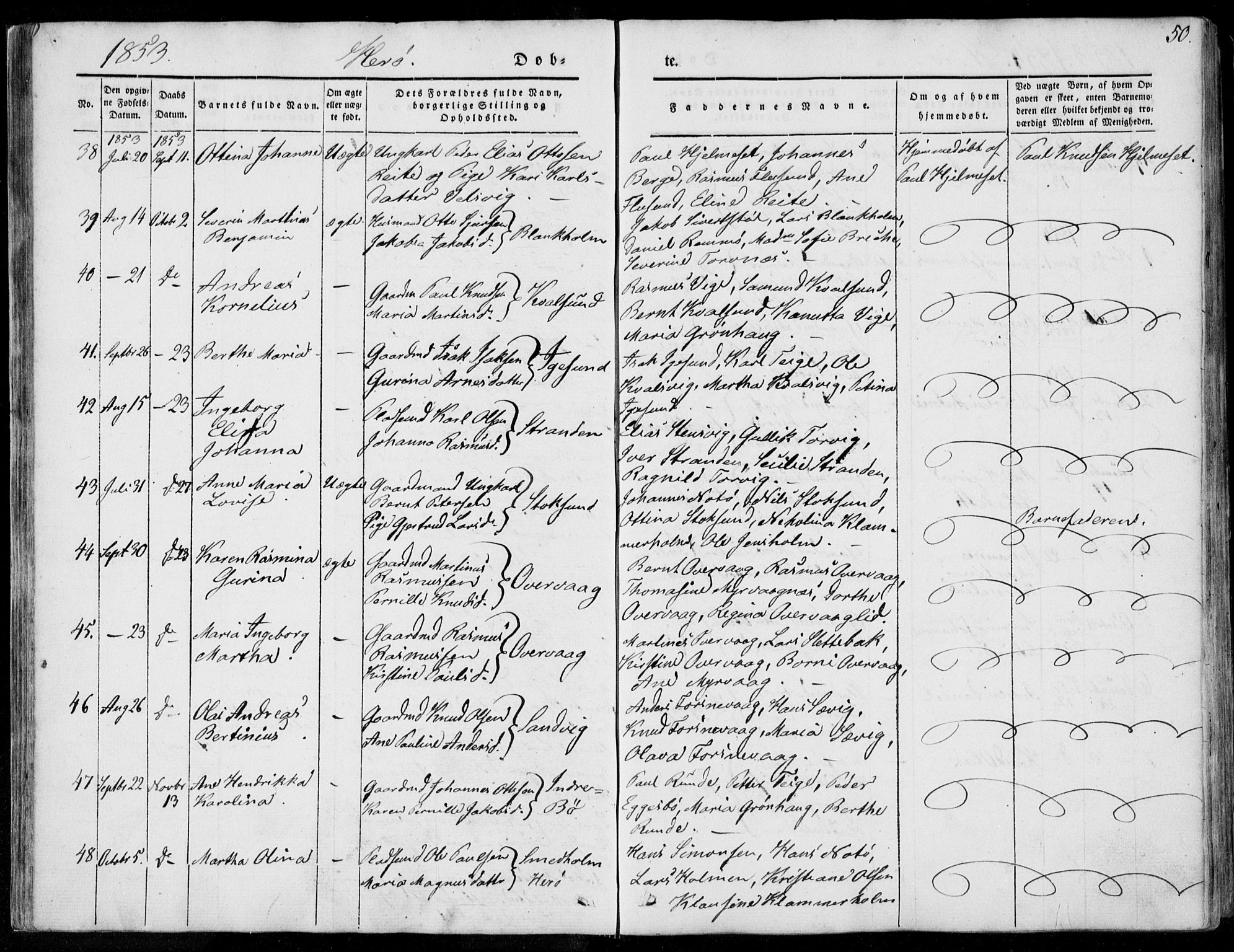 Ministerialprotokoller, klokkerbøker og fødselsregistre - Møre og Romsdal, AV/SAT-A-1454/507/L0070: Ministerialbok nr. 507A05, 1842-1873, s. 50