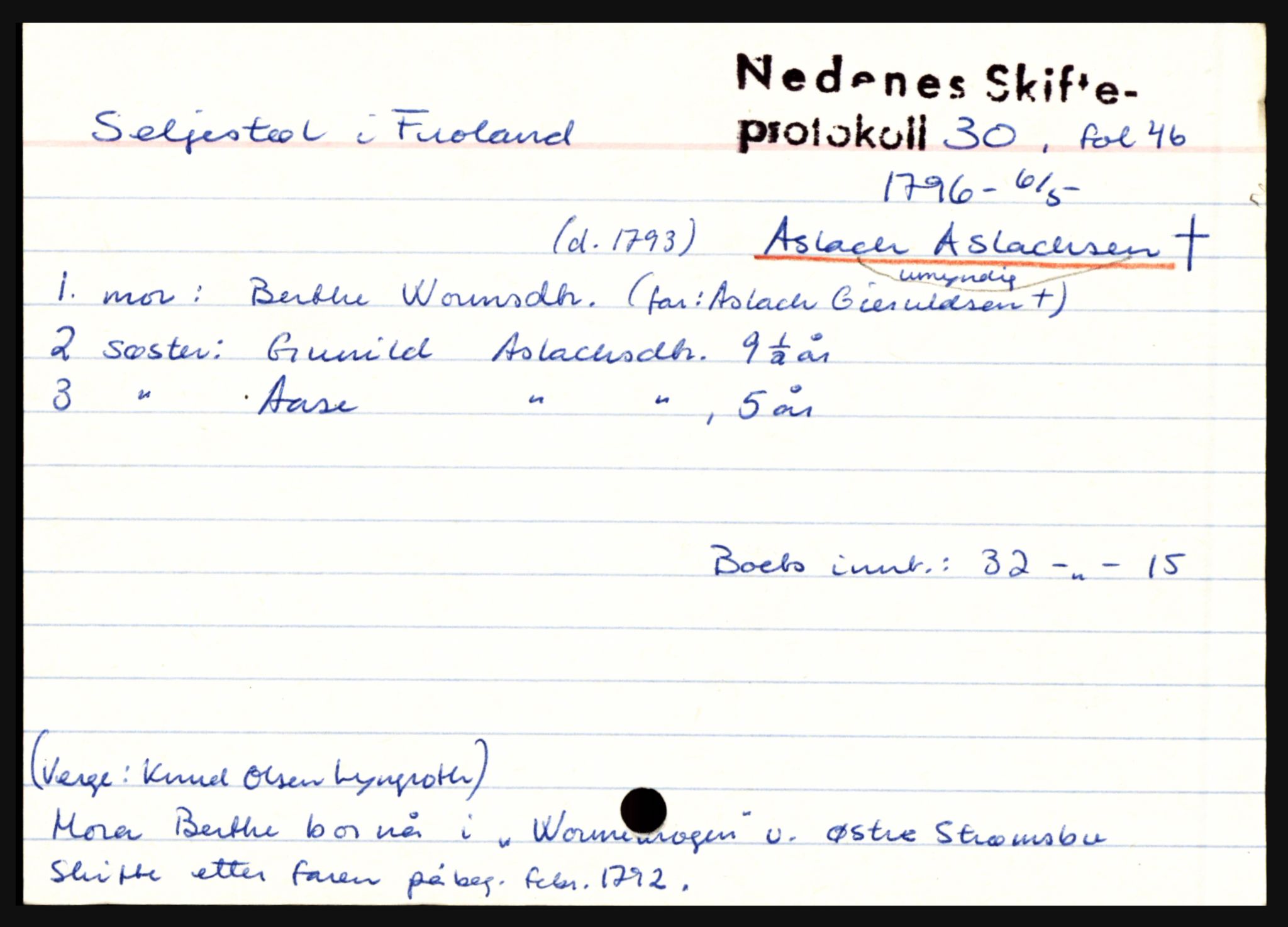 Nedenes sorenskriveri før 1824, AV/SAK-1221-0007/H, s. 26179