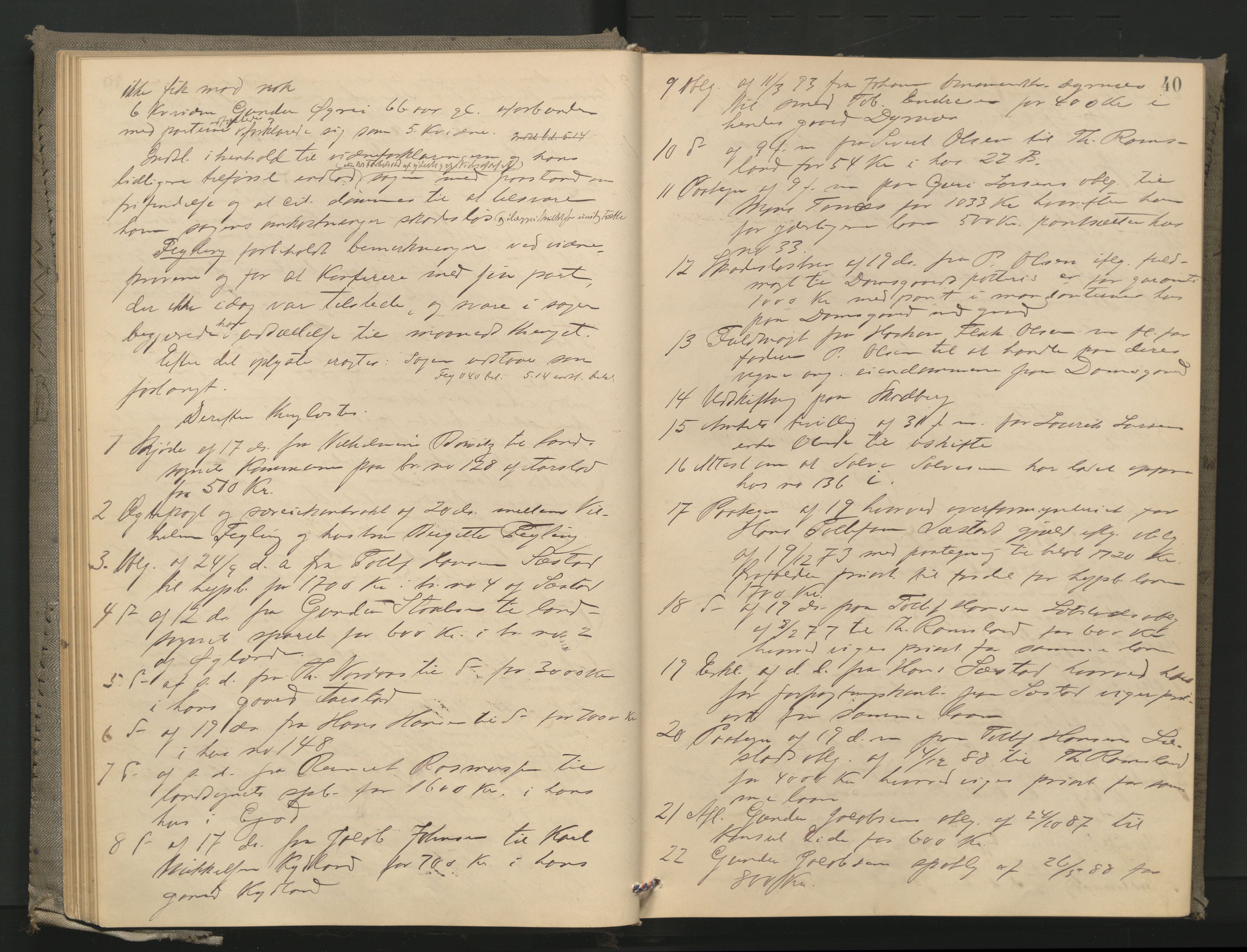 Dalane sorenskriveri, AV/SAST-A-100309/001/3/30/30BA/L0005: TINGBOK, 1894-1898, s. 39b-40a