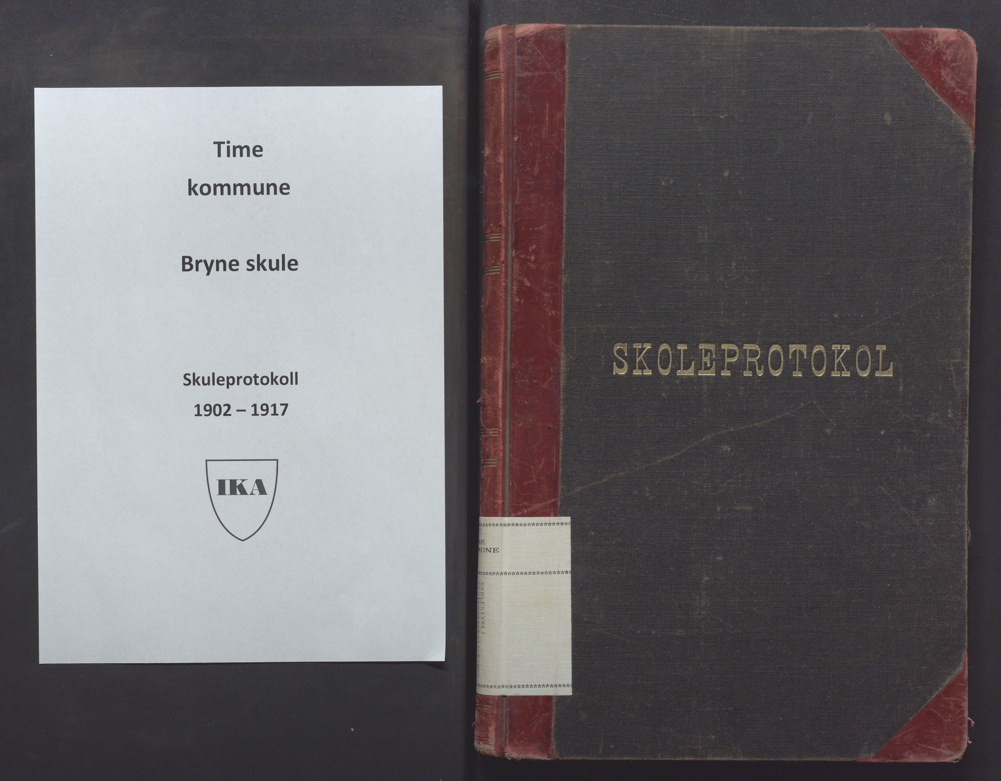 Time kommune - Bryne skule, IKAR/K-100797/H/L0002: Skoleprotokoll, 1902-1917