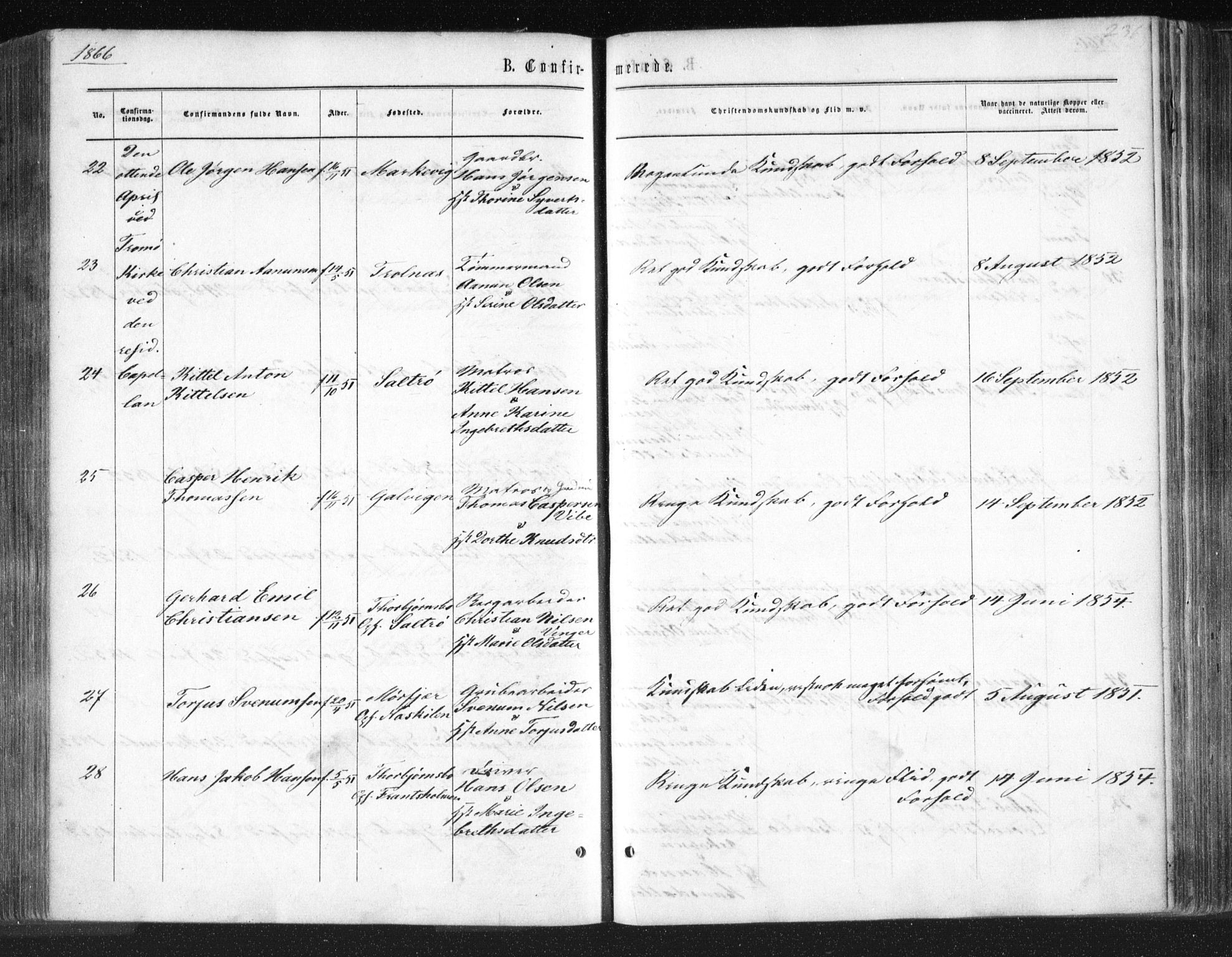 Tromøy sokneprestkontor, AV/SAK-1111-0041/F/Fa/L0007: Ministerialbok nr. A 7, 1864-1869, s. 236