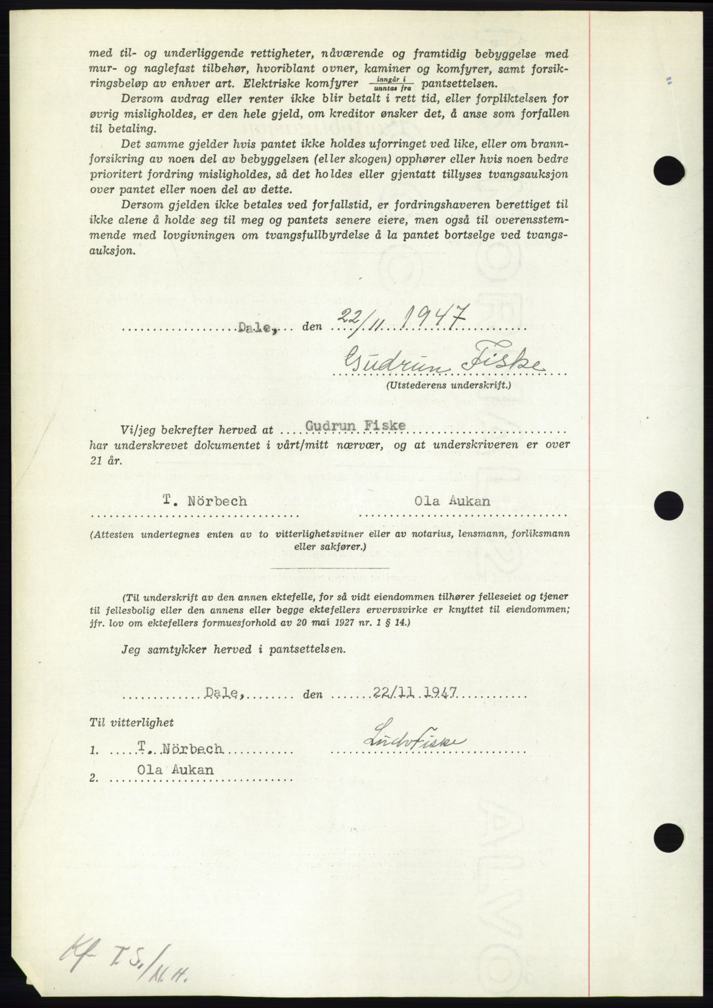 Nordmøre sorenskriveri, AV/SAT-A-4132/1/2/2Ca: Pantebok nr. B97, 1947-1948, Dagboknr: 2800/1947