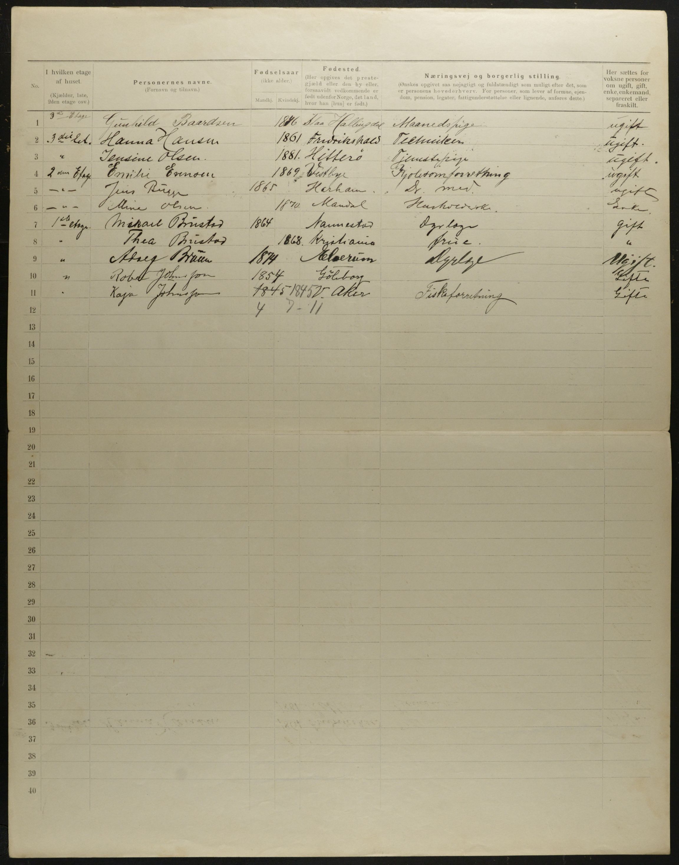OBA, Kommunal folketelling 31.12.1901 for Kristiania kjøpstad, 1901, s. 8346