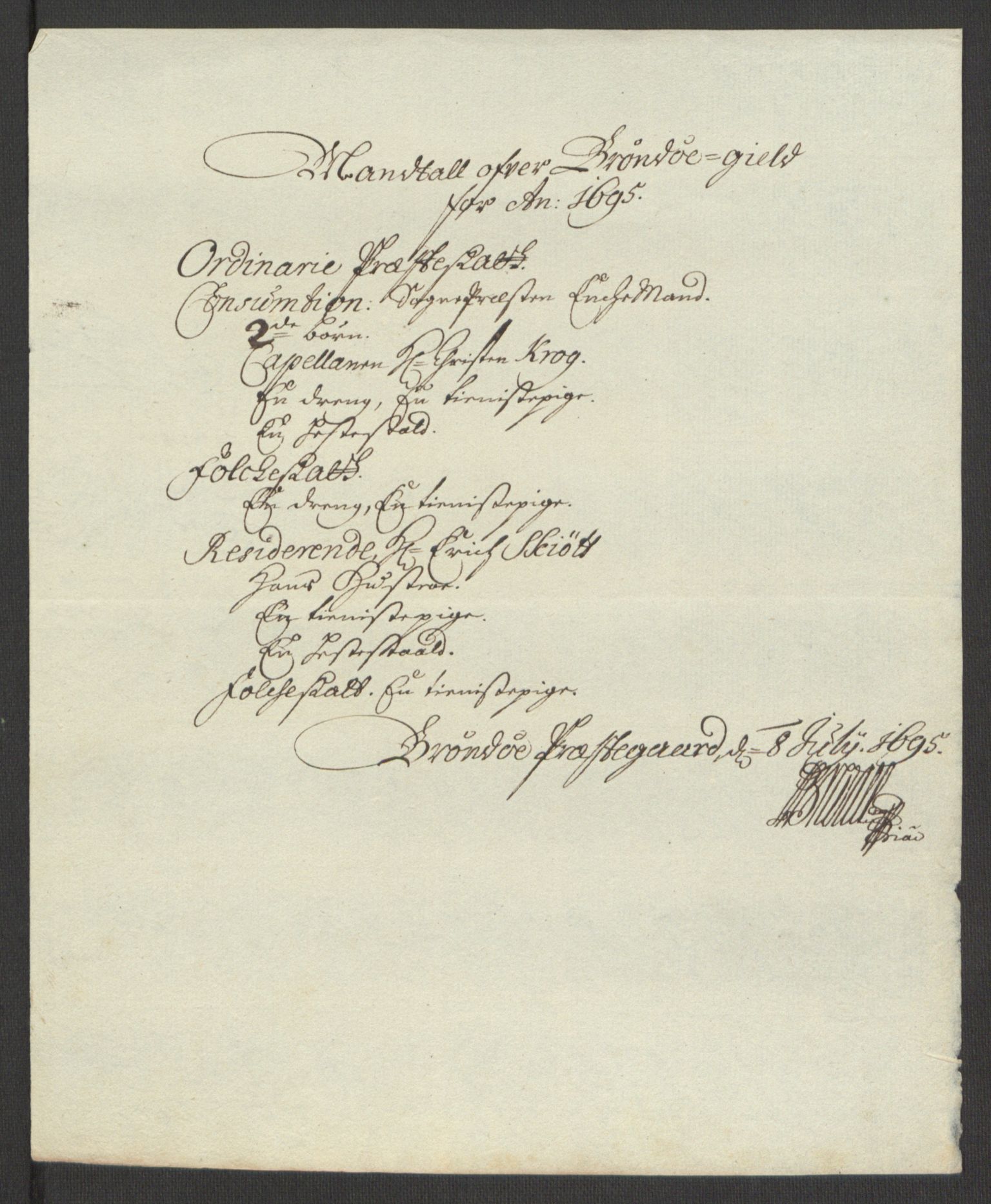 Rentekammeret inntil 1814, Reviderte regnskaper, Fogderegnskap, AV/RA-EA-4092/R65/L4505: Fogderegnskap Helgeland, 1693-1696, s. 391