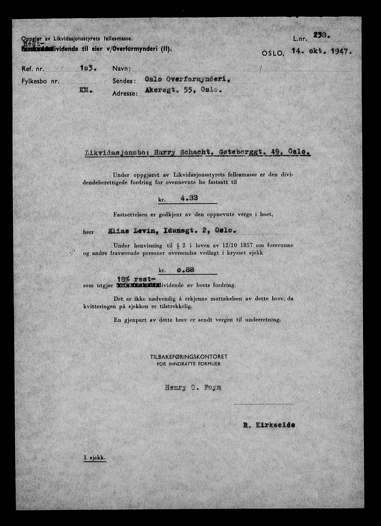 Justisdepartementet, Tilbakeføringskontoret for inndratte formuer, RA/S-1564/H/Hc/Hcc/L0977: --, 1945-1947, s. 388