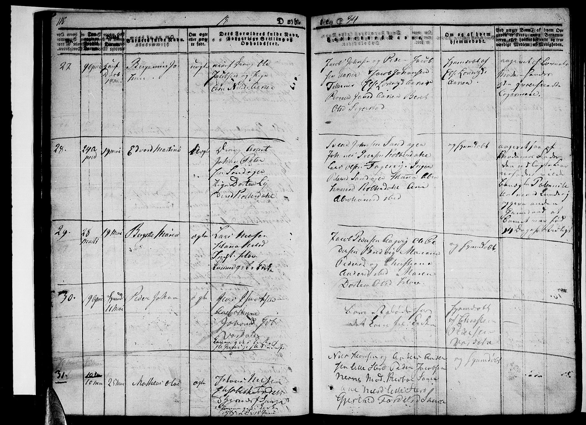 Ministerialprotokoller, klokkerbøker og fødselsregistre - Nordland, AV/SAT-A-1459/838/L0548: Ministerialbok nr. 838A06, 1829-1839, s. 115-116