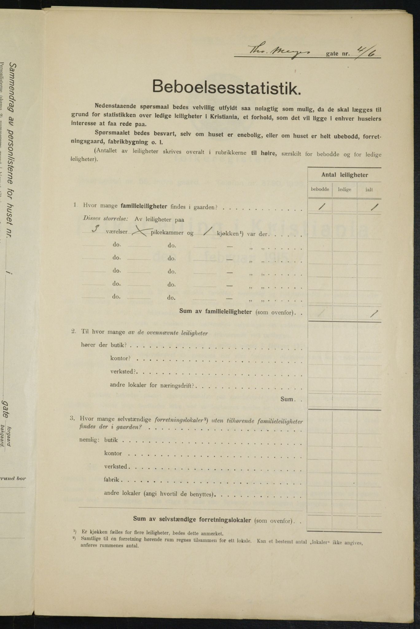 OBA, Kommunal folketelling 1.2.1915 for Kristiania, 1915, s. 109796