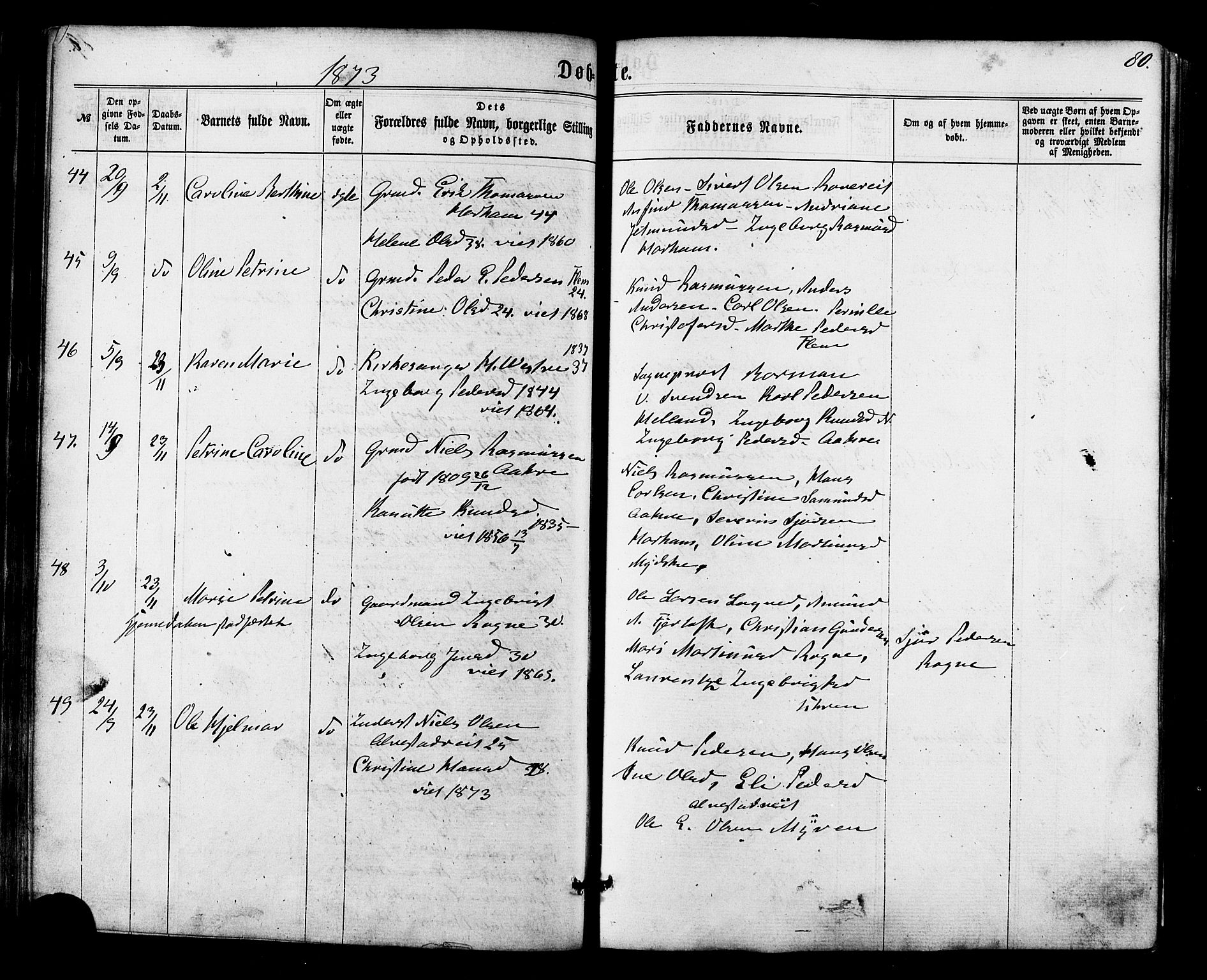 Ministerialprotokoller, klokkerbøker og fødselsregistre - Møre og Romsdal, SAT/A-1454/536/L0498: Ministerialbok nr. 536A07, 1862-1875, s. 80