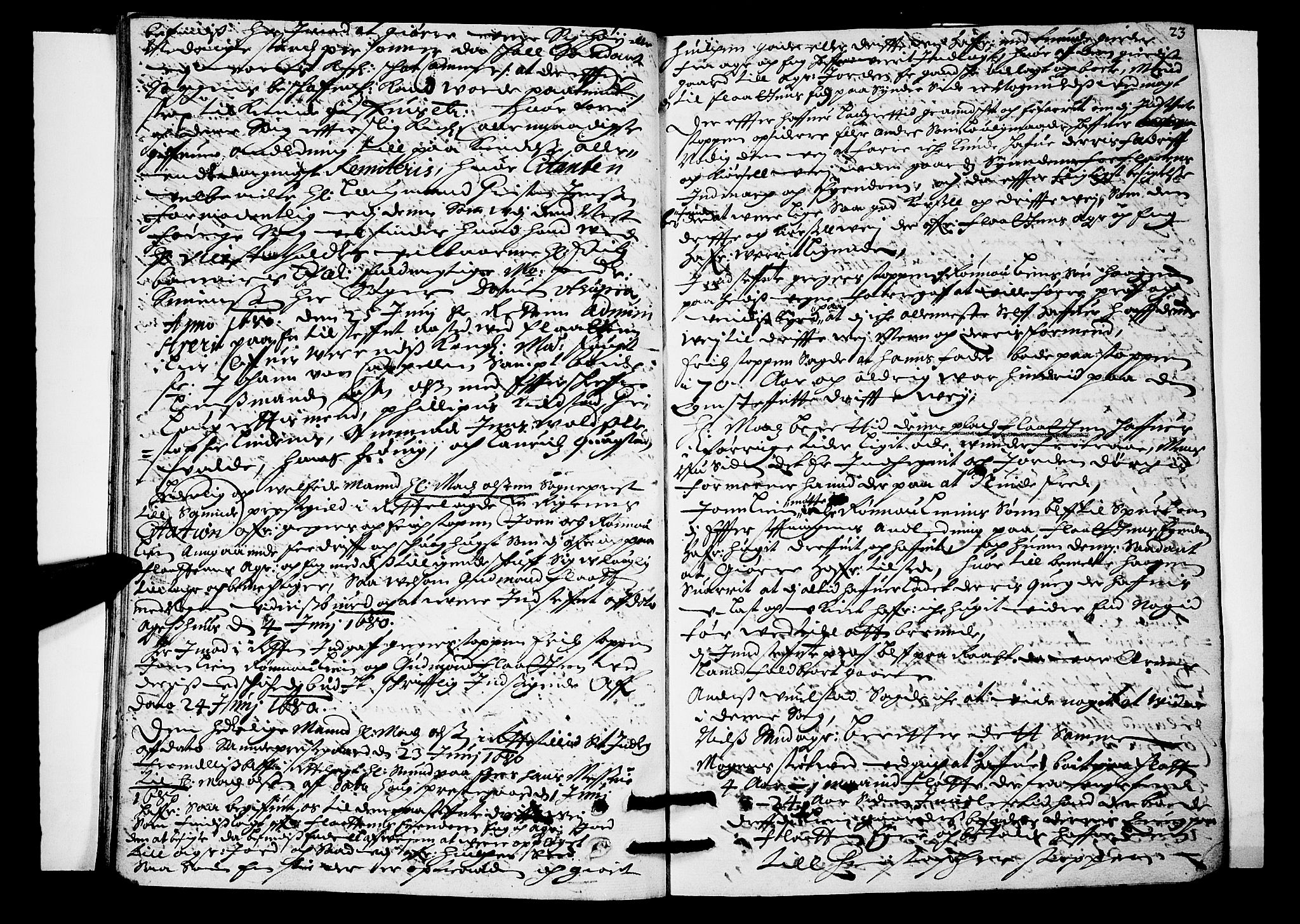 Lier, Røyken og Hurum sorenskriveri, AV/SAKO-A-89/F/Fa/L0021: Tingbok, 1680, s. 23