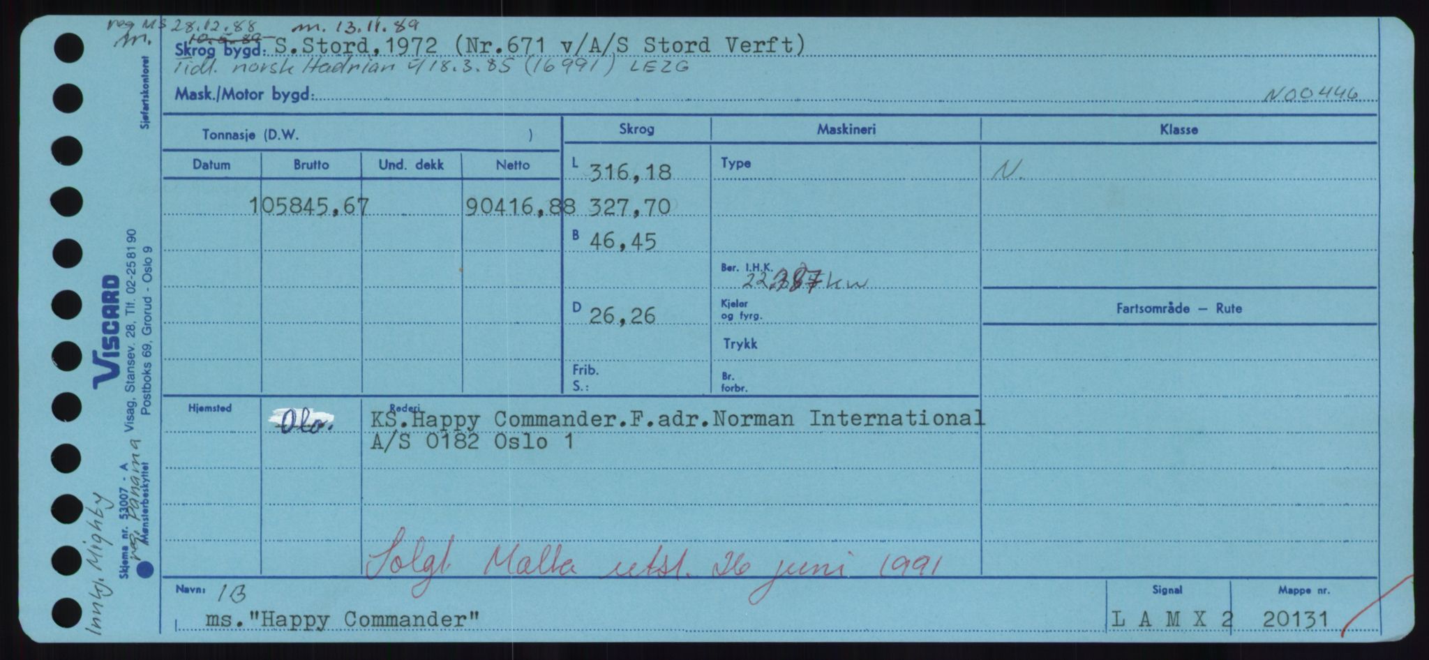 Sjøfartsdirektoratet med forløpere, Skipsmålingen, RA/S-1627/H/Hd/L0014: Fartøy, H-Havl, s. 273