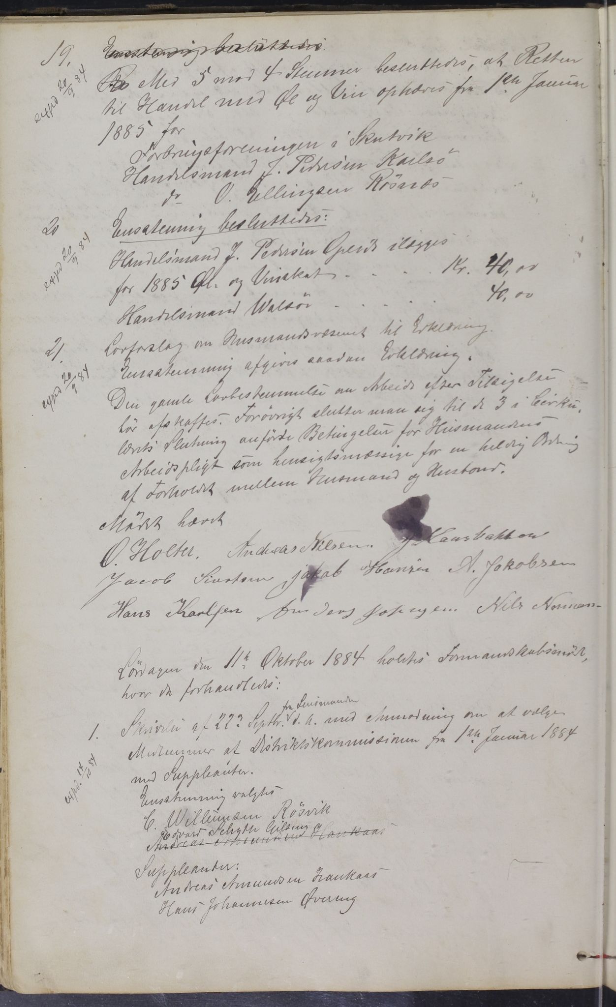 Hamarøy kommune. Formannskapet, AIN/K-18490.150/100/L0001: Møtebok, 1881-1901