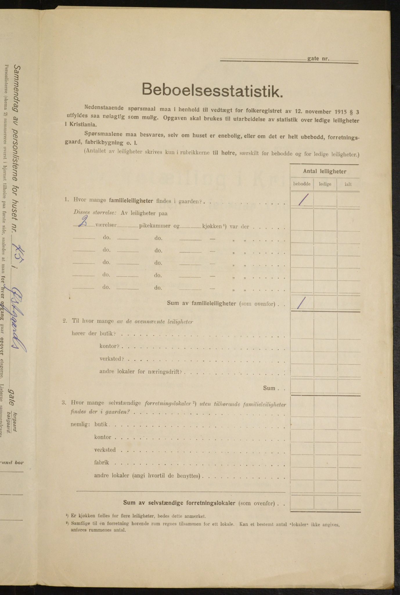 OBA, Kommunal folketelling 1.2.1916 for Kristiania, 1916, s. 133088