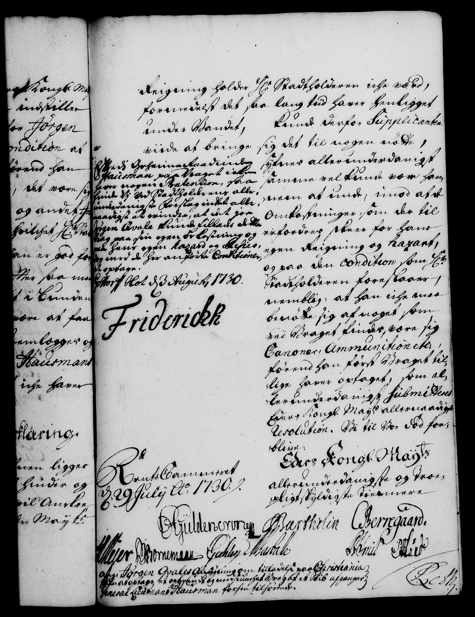 Rentekammeret, Kammerkanselliet, RA/EA-3111/G/Gf/Gfa/L0013: Norsk relasjons- og resolusjonsprotokoll (merket RK 52.13), 1730, s. 505