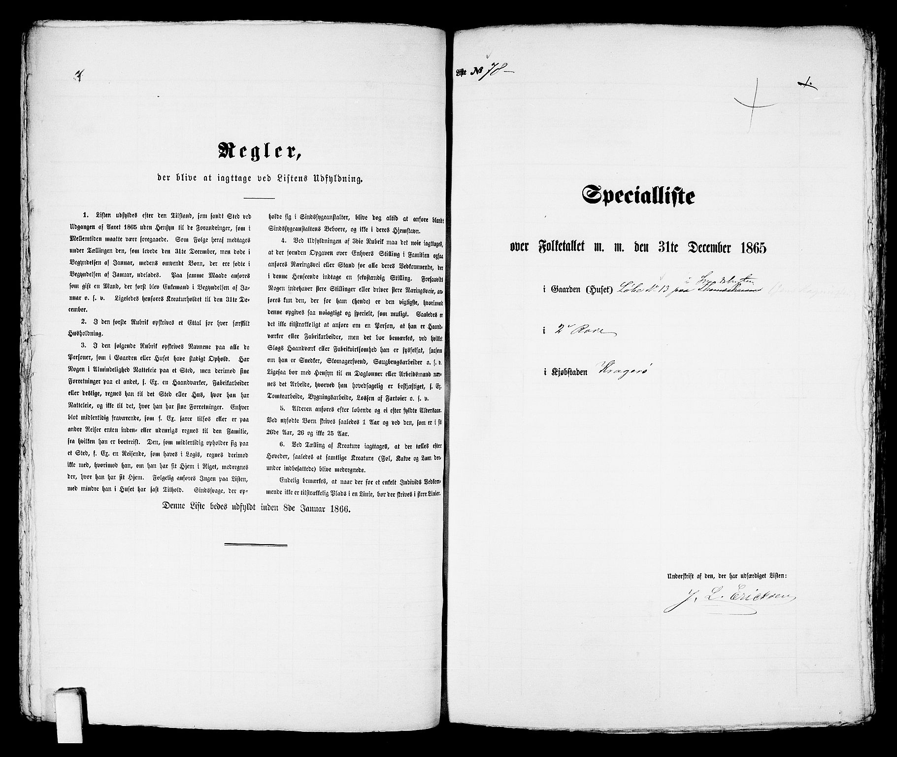 RA, Folketelling 1865 for 0801B Kragerø prestegjeld, Kragerø kjøpstad, 1865, s. 165