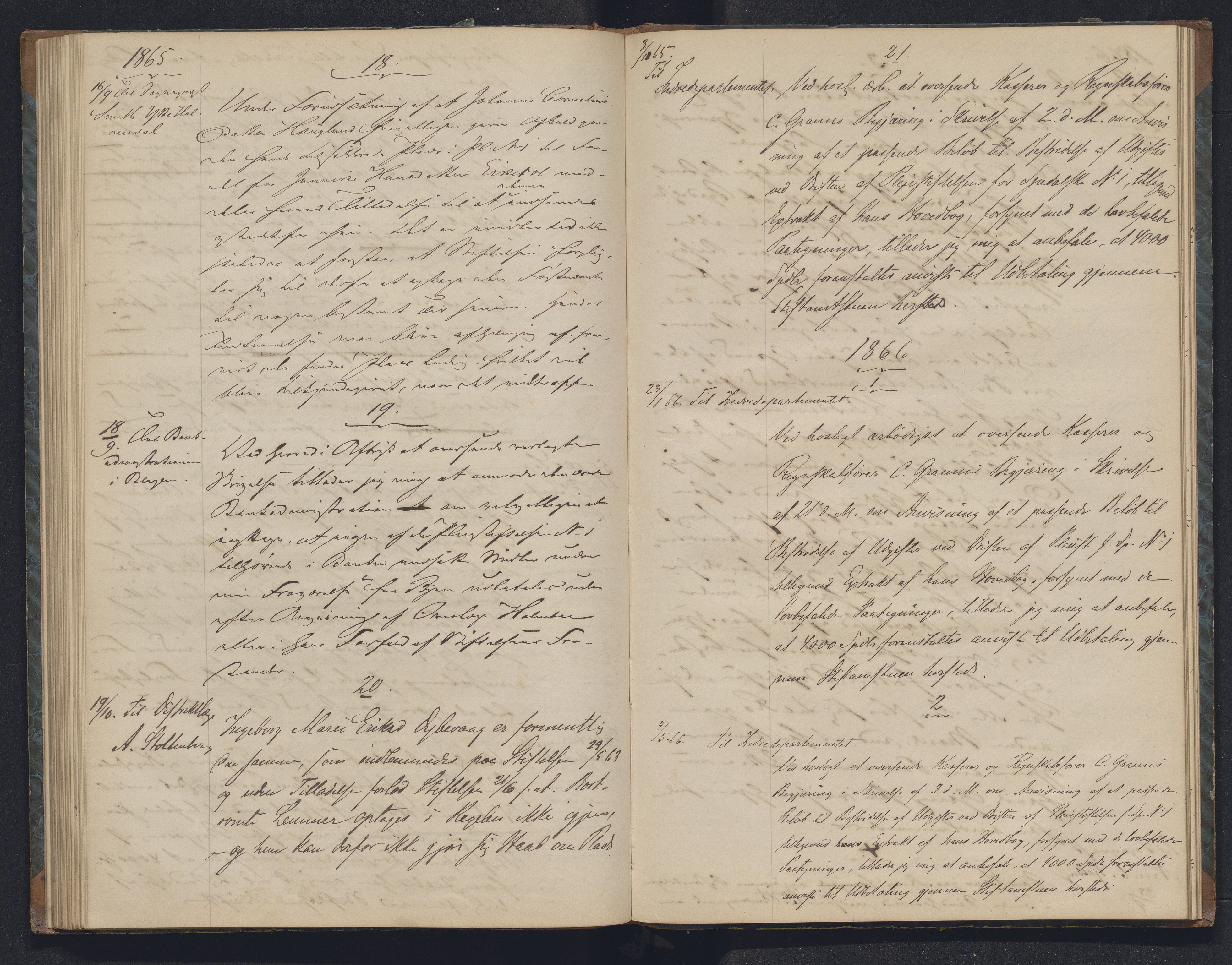 Lepraarkiver - Overlegen for den spedalske sykdom, AV/SAB-A-61001/B.b/L0006: Kopibok, 1860-1874