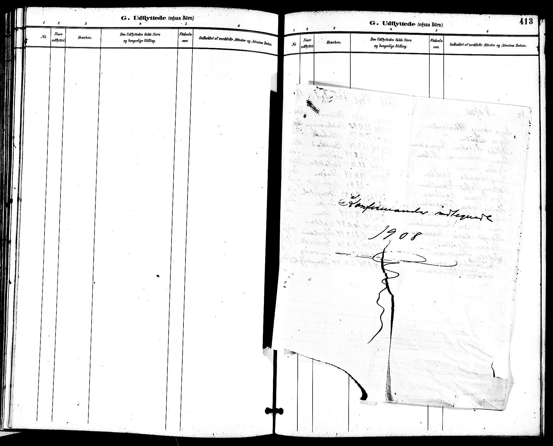 Nøtterøy kirkebøker, AV/SAKO-A-354/G/Ga/L0004: Klokkerbok nr. I 4, 1894-1909, s. 413