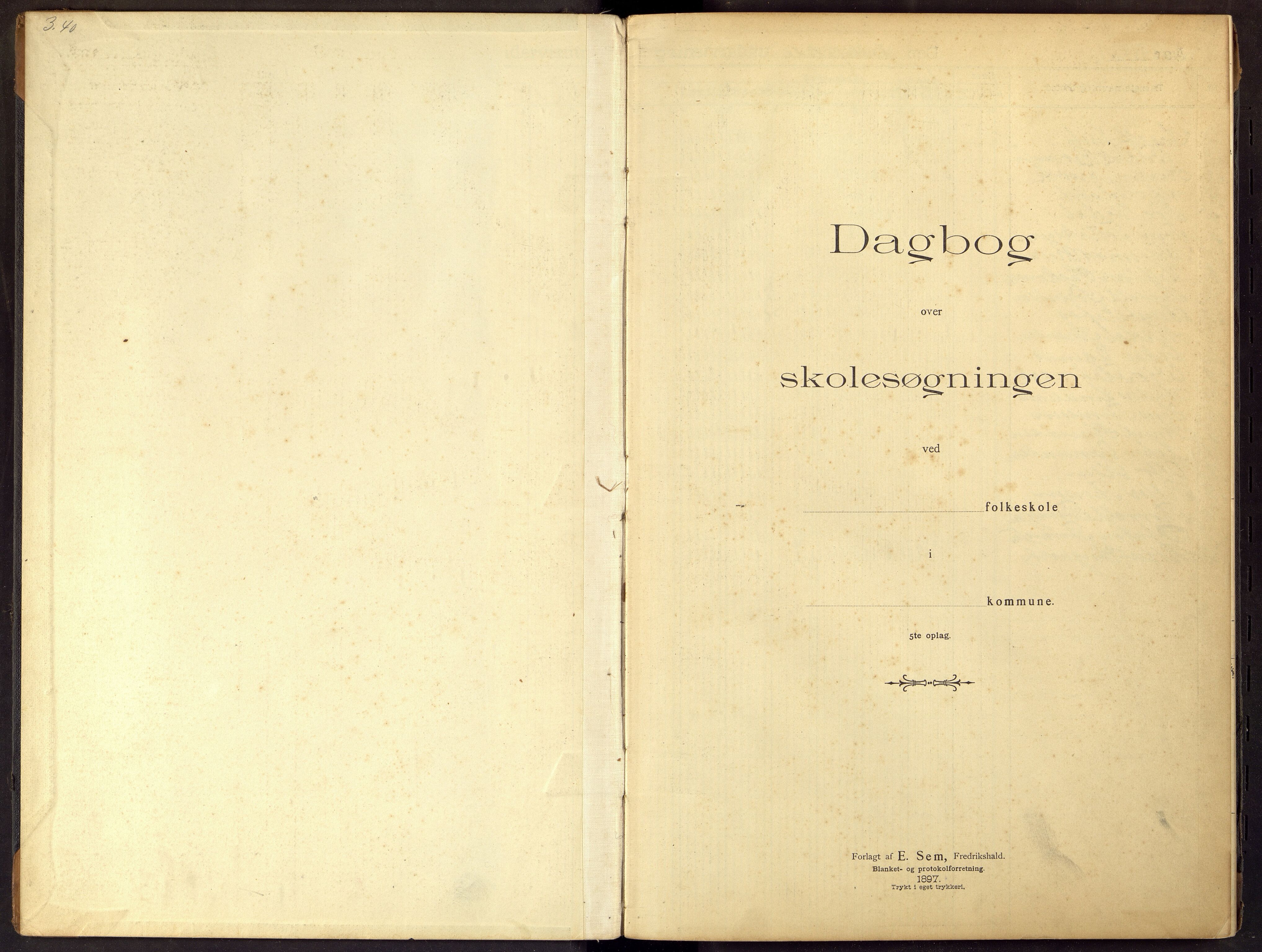 Flekkefjord By - Flekkefjord Folkeskole, ARKSOR/1004FG550/I/L0003: Dagbok, 1899-1914