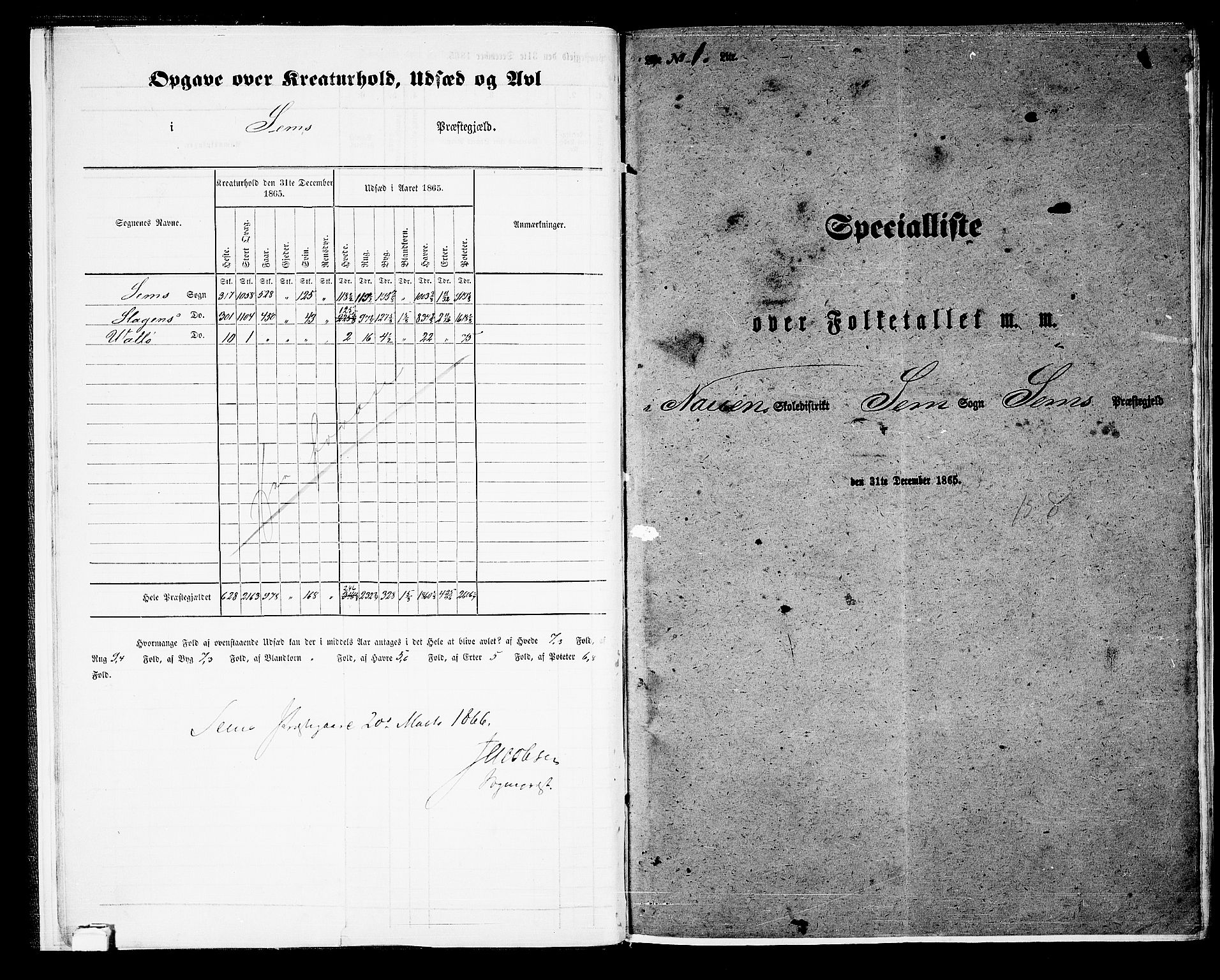 RA, Folketelling 1865 for 0721P Sem prestegjeld, 1865, s. 13