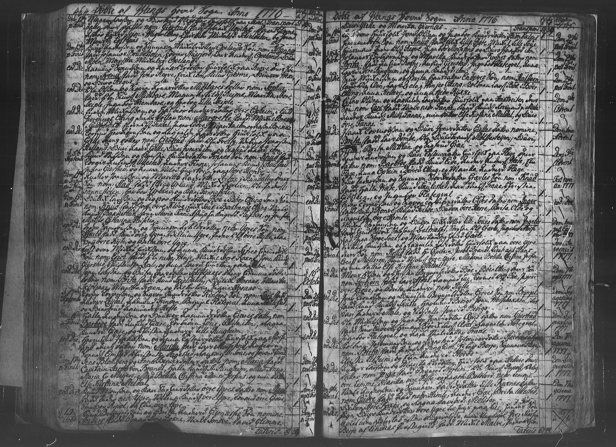 Voss sokneprestembete, SAB/A-79001/H/Haa: Ministerialbok nr. A 8, 1752-1780, s. 464-465