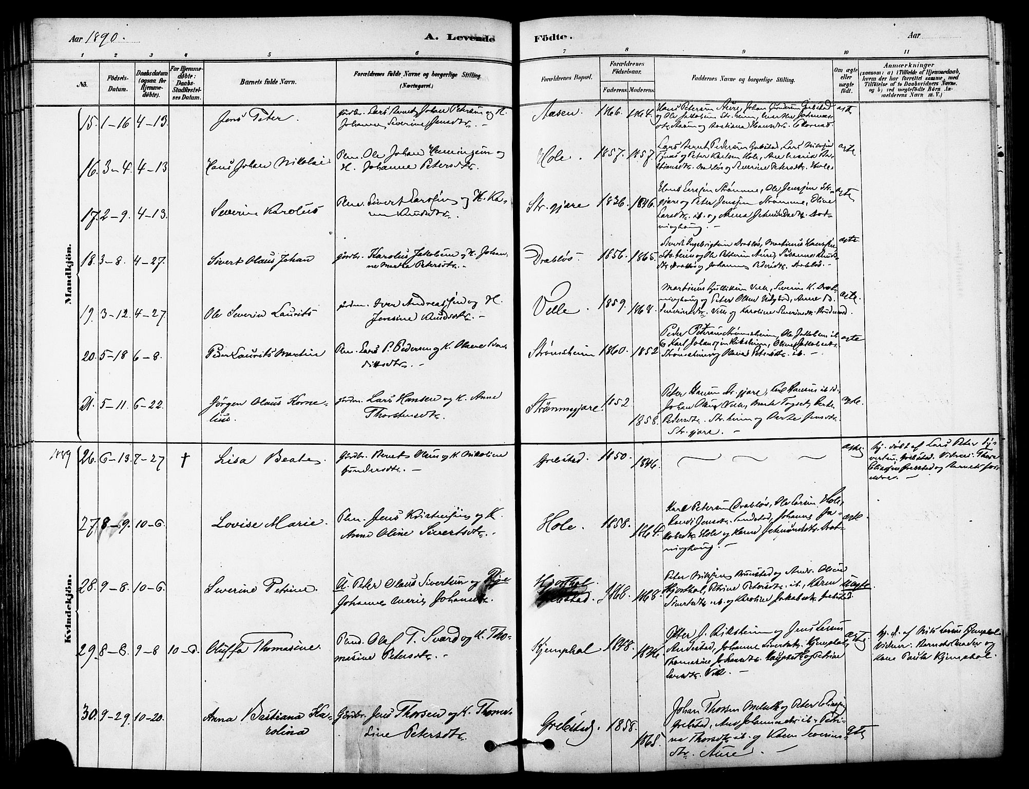 Ministerialprotokoller, klokkerbøker og fødselsregistre - Møre og Romsdal, AV/SAT-A-1454/523/L0334: Ministerialbok nr. 523A01, 1878-1891