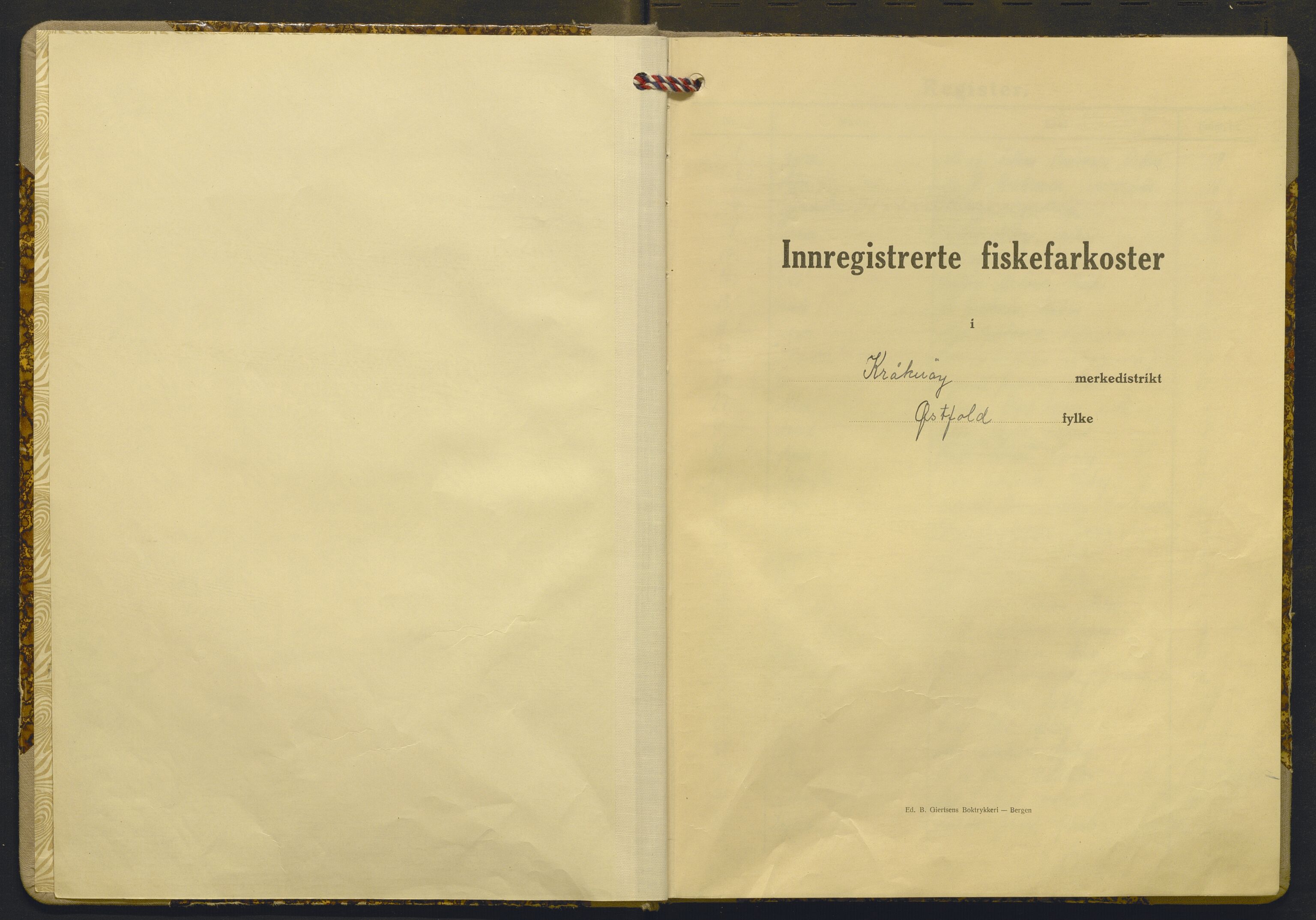 Fiskeridirektoratet - 1 Adm. ledelse - 13 Båtkontoret, AV/SAB-A-2003/I/Ia/Iaq/L0013b: 135.1707/4 Merkeprotokoll II - Kråkerøy, 1937-1953