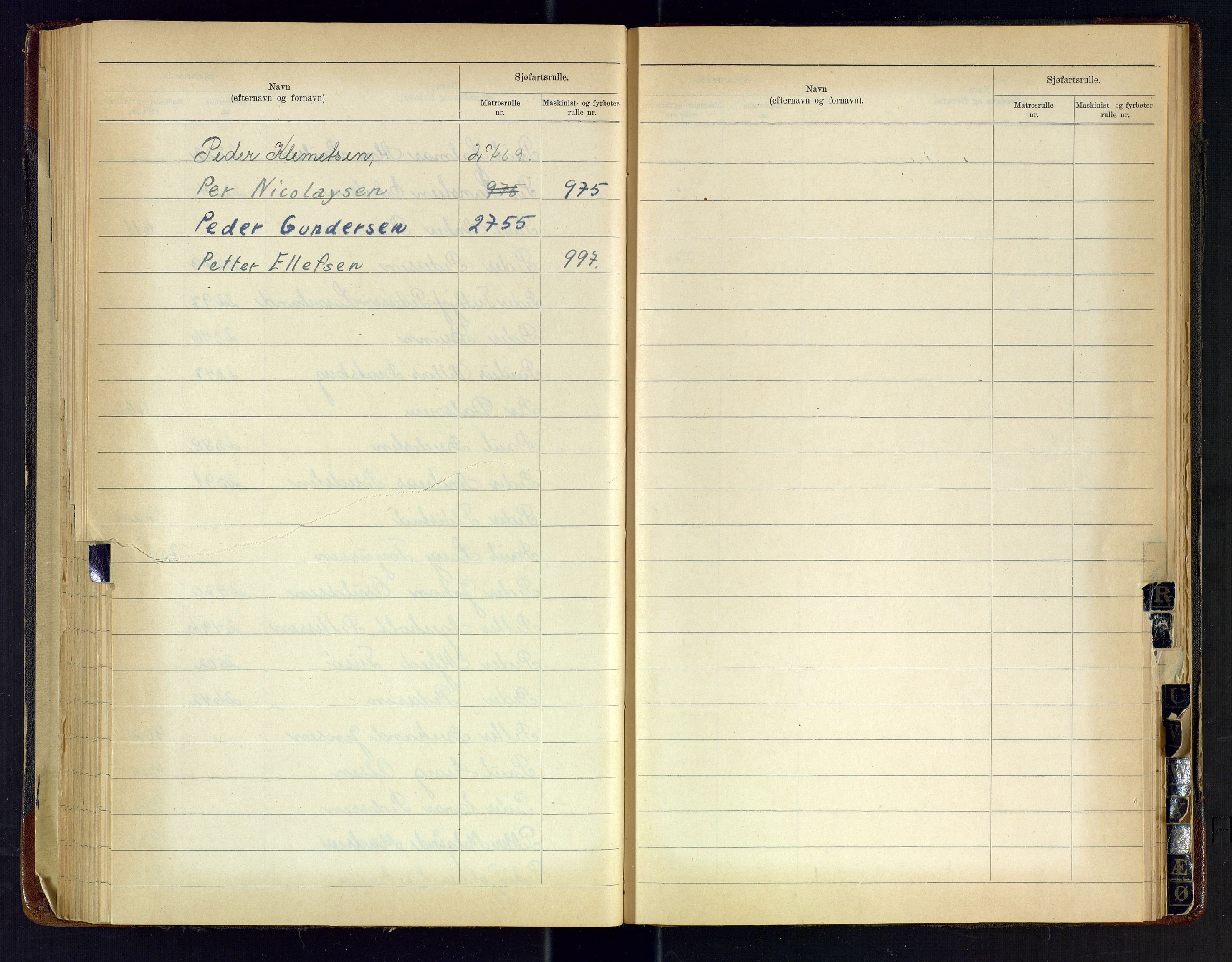 Arendal mønstringskrets, SAK/2031-0012/F/Fb/L0029: Register til hovedrulle A og B, S-27, 1925-1948, s. 49