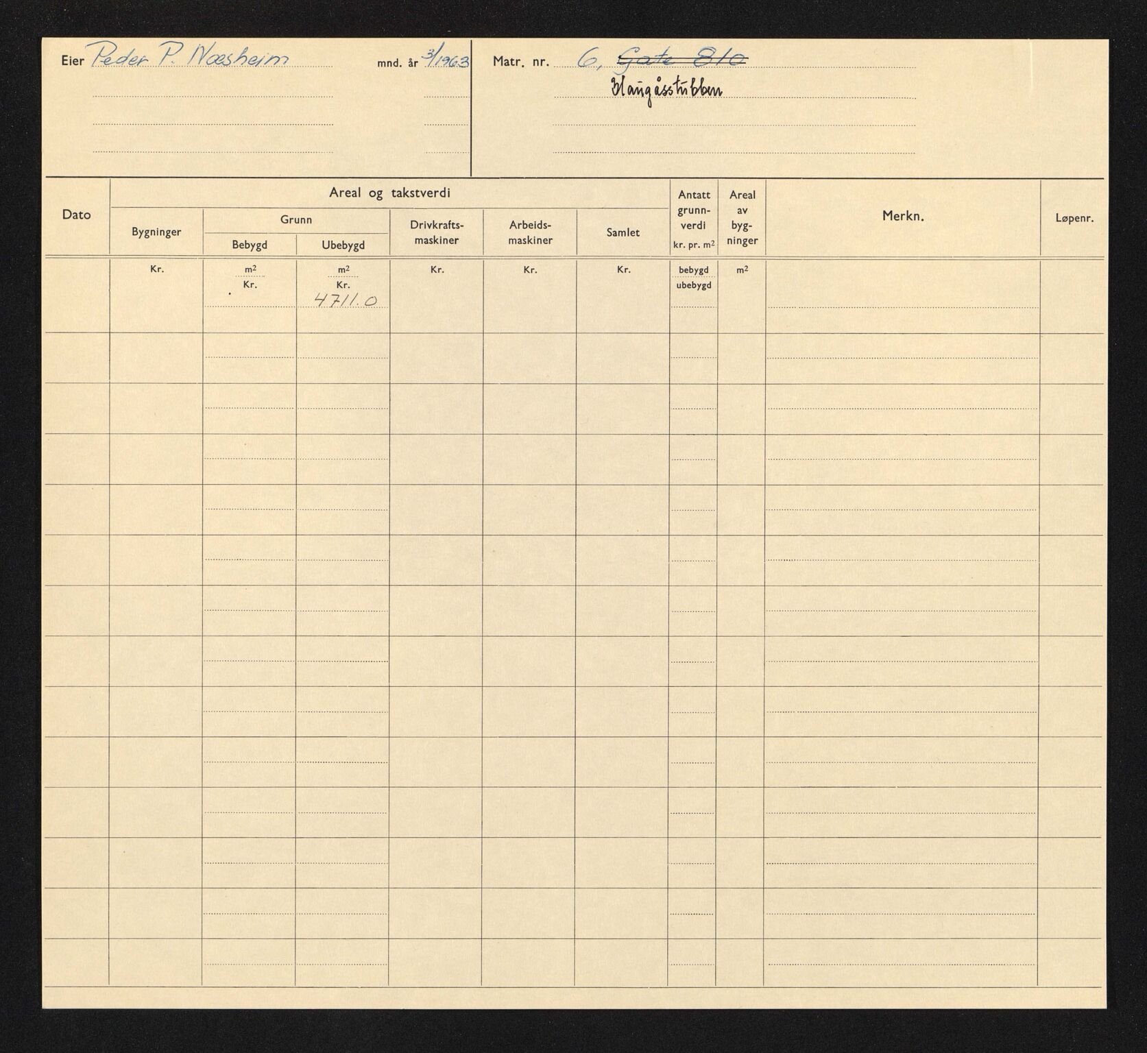 Stavanger kommune. Skattetakstvesenet, BYST/A-0440/F/Fa/Faa/L0016/0008: Skattetakstkort / Håugåsstubben 4 - Haugåsveien - Haukeligata 14