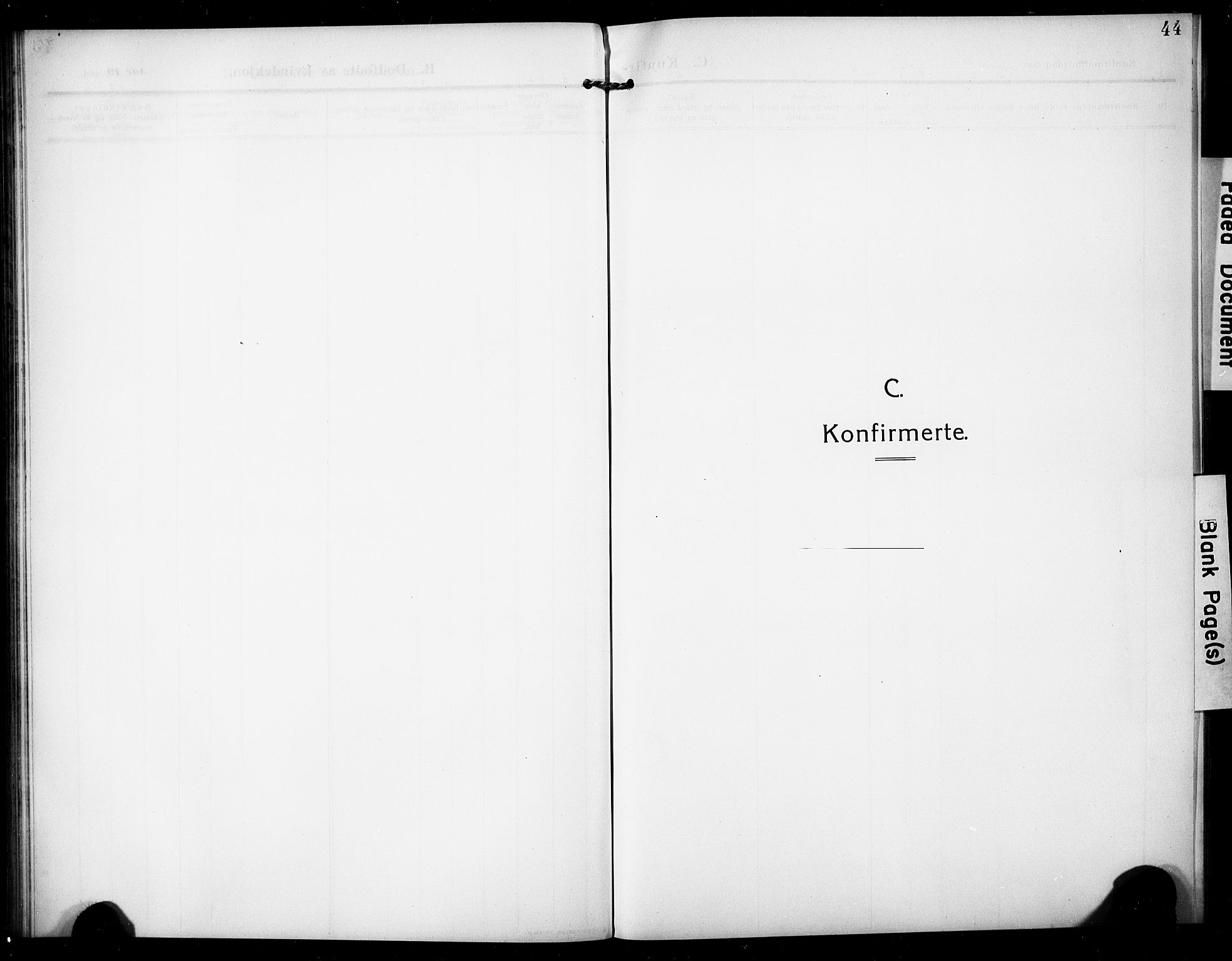 Rennesøy sokneprestkontor, SAST/A -101827/H/Ha/Hab/L0013: Klokkerbok nr. B 12, 1907-1928, s. 44