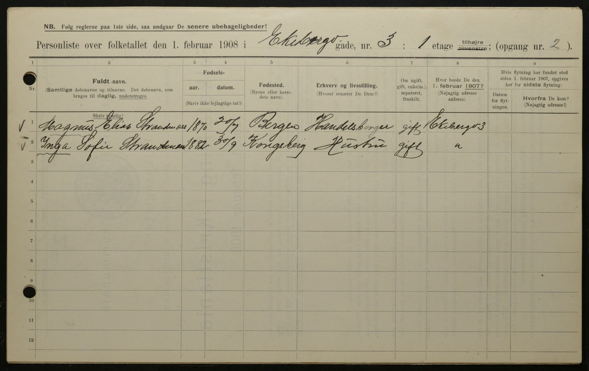 OBA, Kommunal folketelling 1.2.1908 for Kristiania kjøpstad, 1908, s. 18441