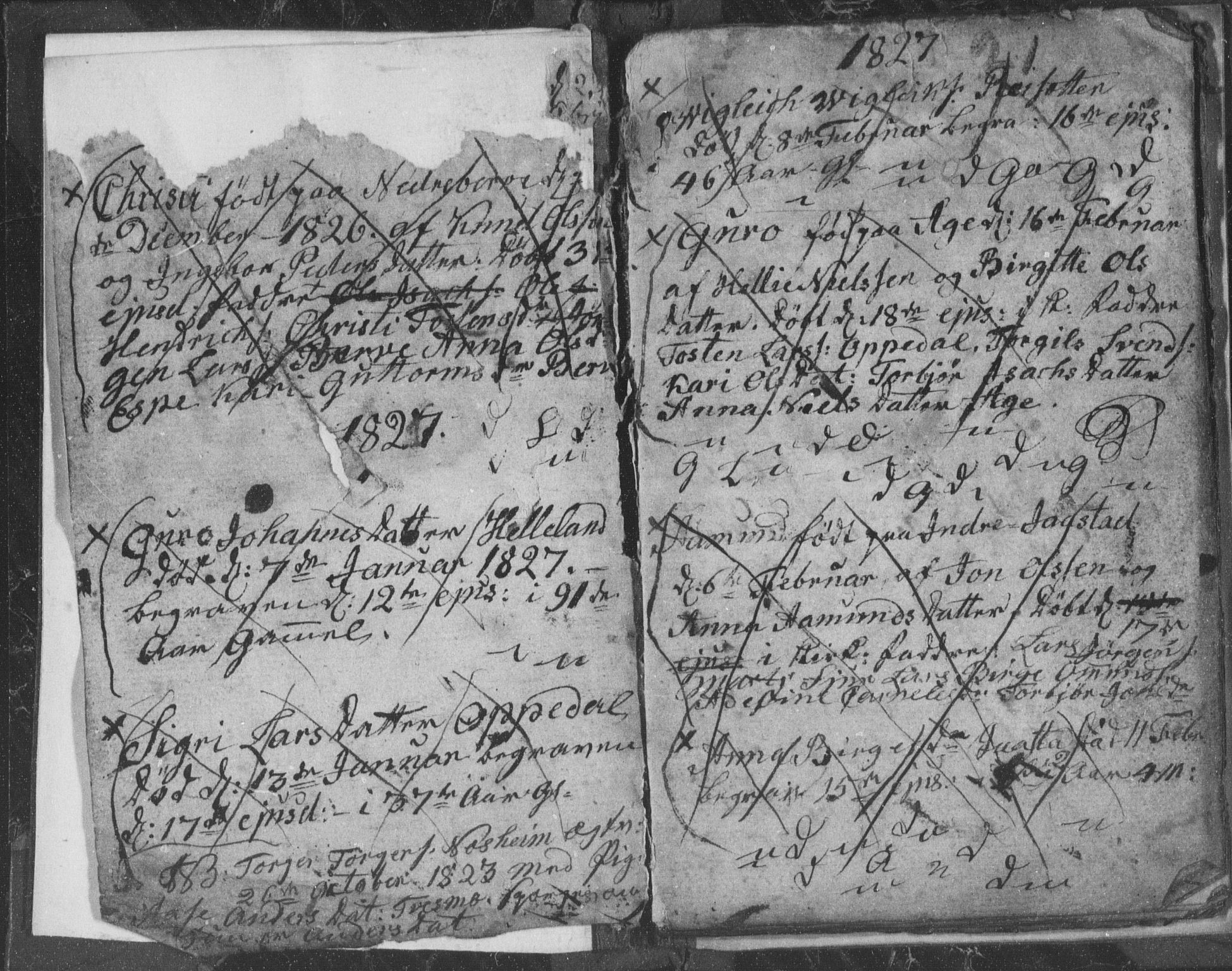 Ullensvang sokneprestembete, AV/SAB-A-78701/H/Hab: Klokkerbok nr. B 9, 1826-1828
