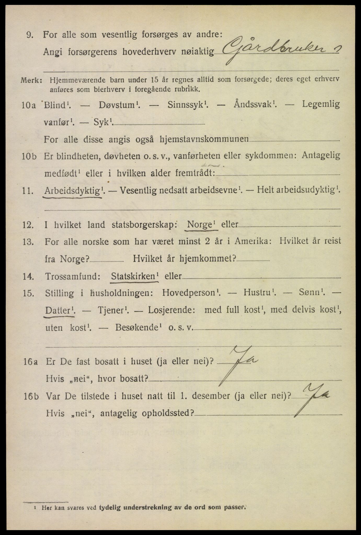 SAK, Folketelling 1920 for 0924 Landvik herred, 1920, s. 3423