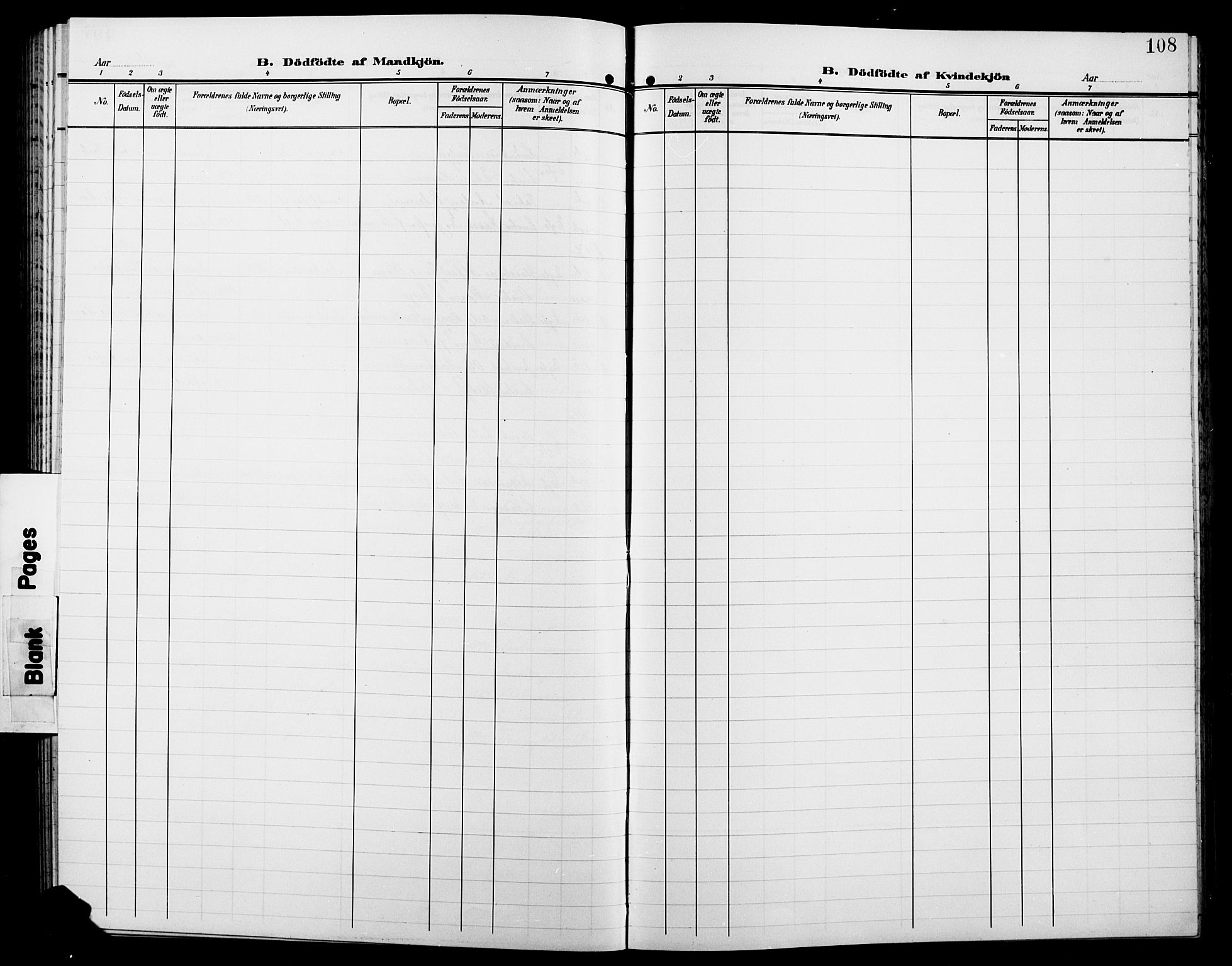 Jevnaker prestekontor, SAH/PREST-116/H/Ha/Hab/L0004: Klokkerbok nr. 4, 1907-1918, s. 108