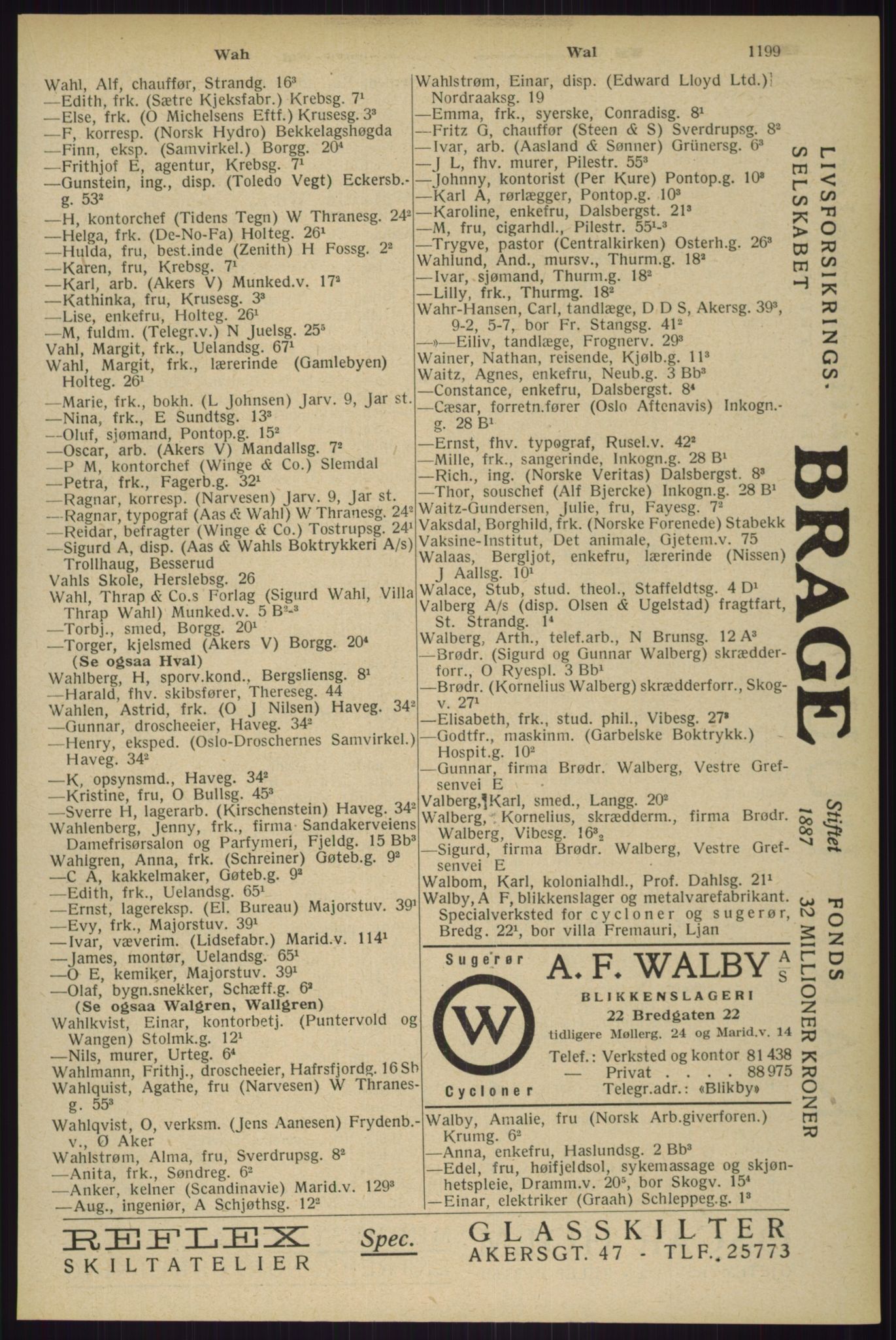 Kristiania/Oslo adressebok, PUBL/-, 1929, s. 1199