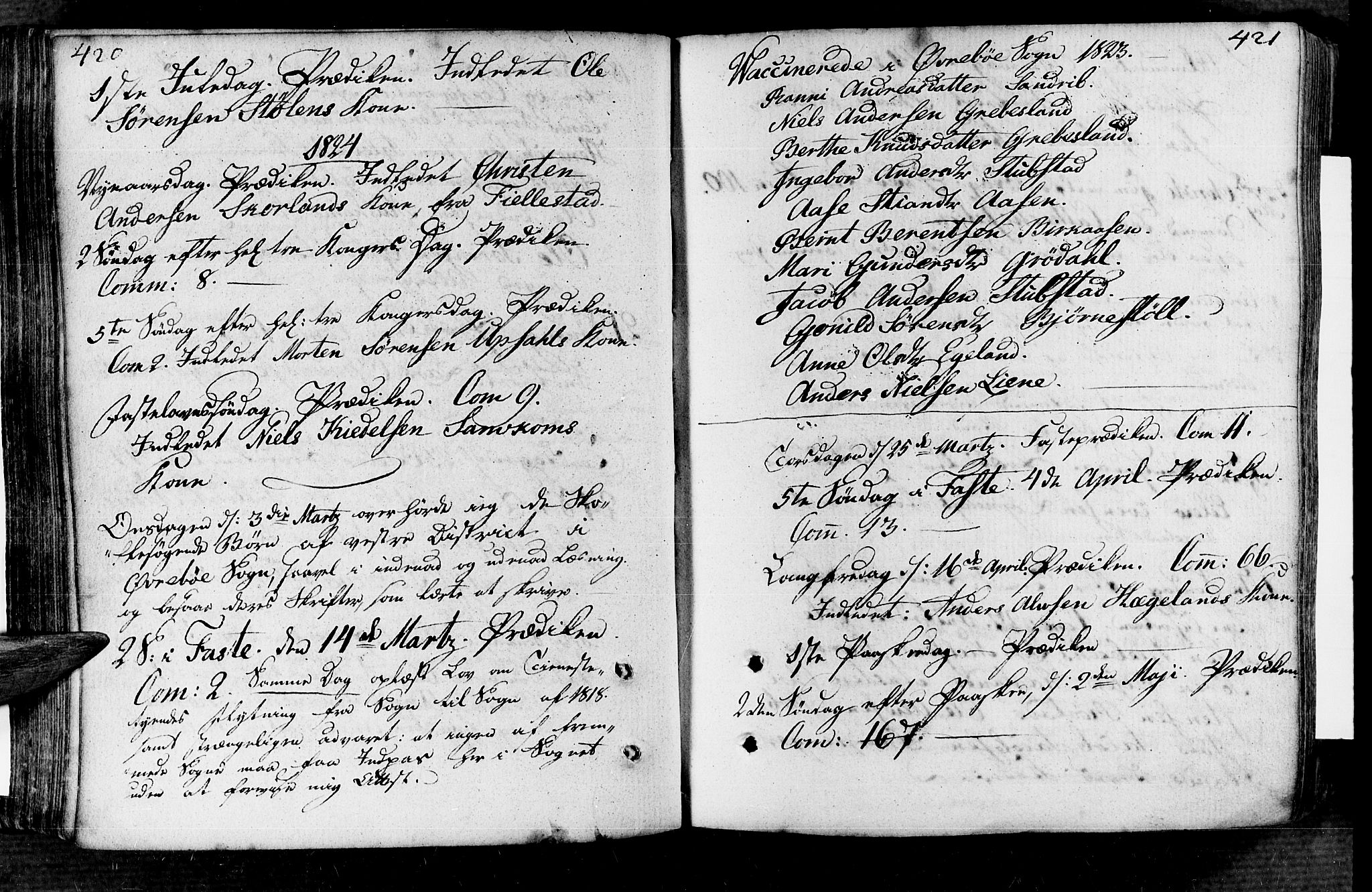 Vennesla sokneprestkontor, AV/SAK-1111-0045/Fa/Fac/L0002: Ministerialbok nr. A 2, 1785-1834, s. 420-421