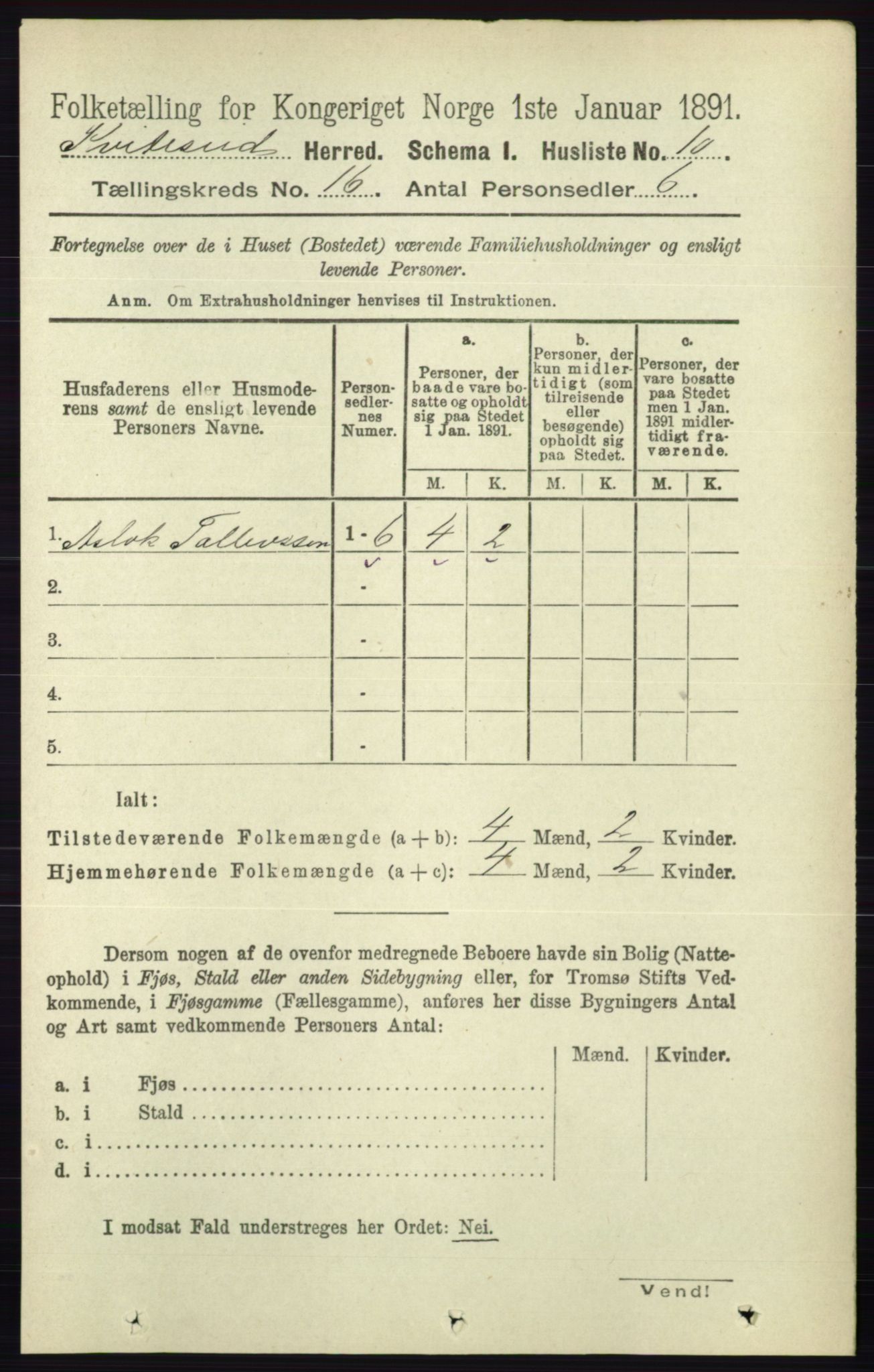 RA, Folketelling 1891 for 0829 Kviteseid herred, 1891, s. 3622