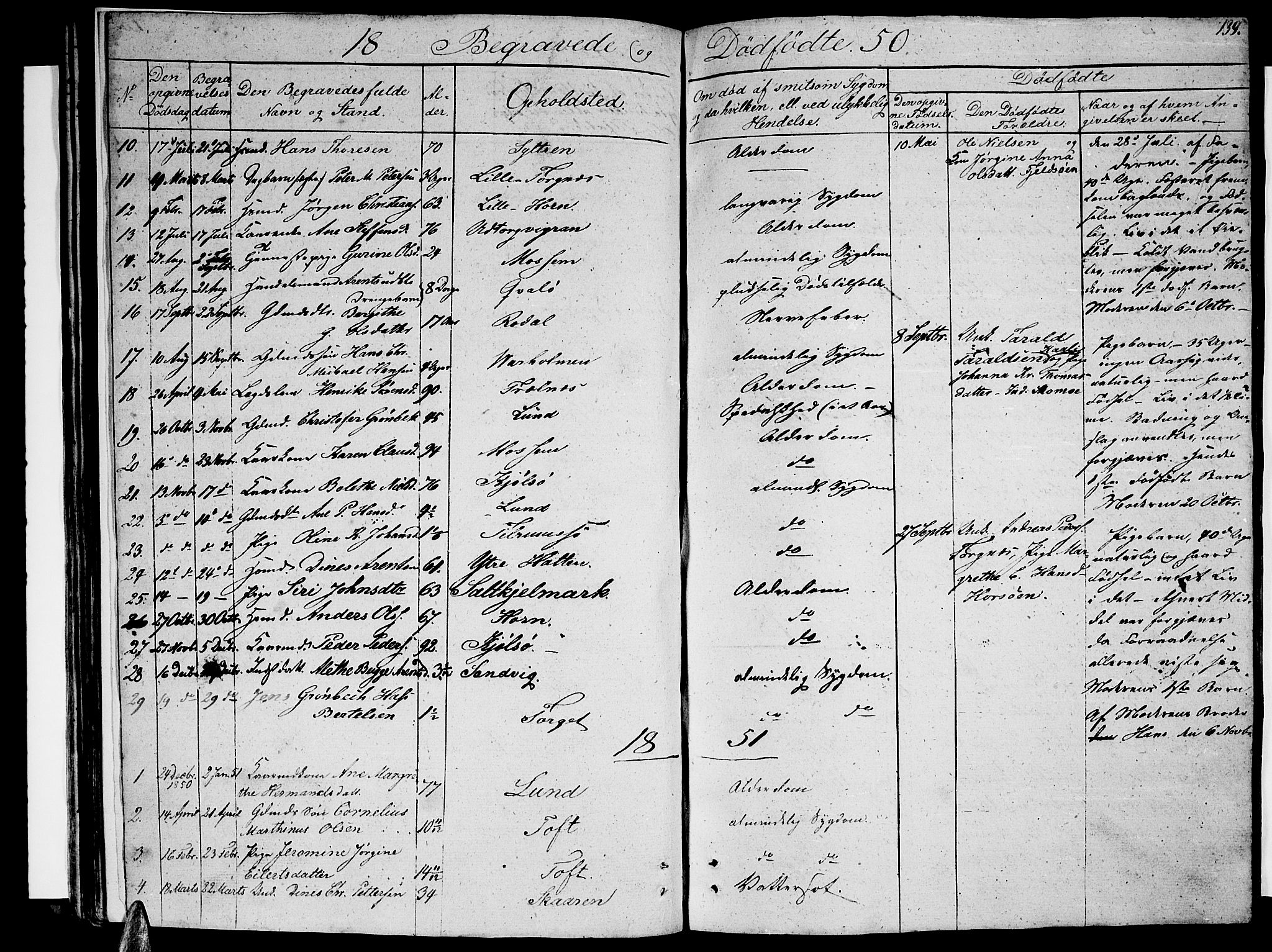 Ministerialprotokoller, klokkerbøker og fødselsregistre - Nordland, AV/SAT-A-1459/813/L0211: Klokkerbok nr. 813C03, 1842-1863, s. 139