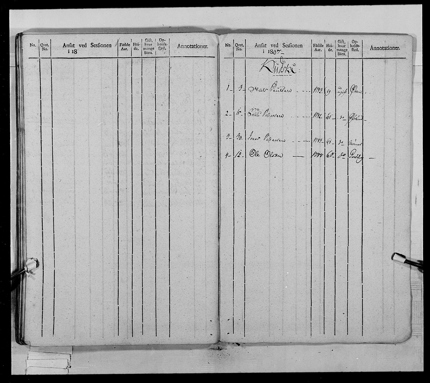 Generalitets- og kommissariatskollegiet, Det kongelige norske kommissariatskollegium, AV/RA-EA-5420/E/Eh/L0022a: Trondheimske dragonregiment, 1804-1807, s. 191